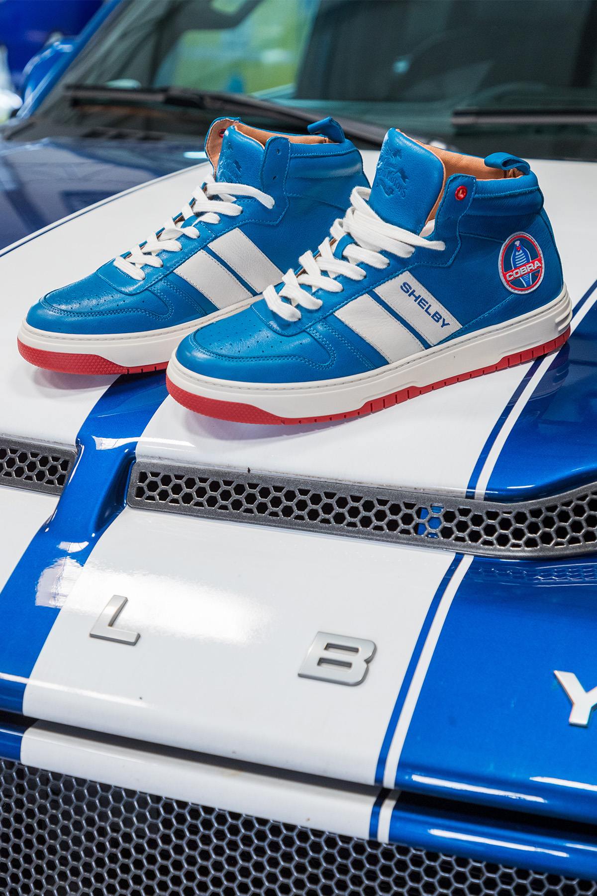 Zapatos De Piel Hombre Carroll Shelby COBRA SHELBY BLUE — vista 1