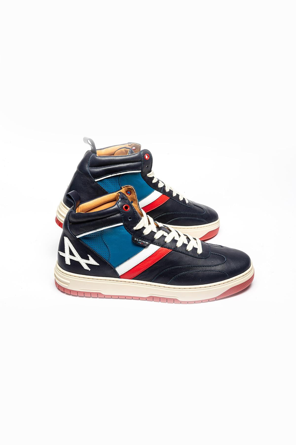 Scarpe Da Ginnastica In Pelle Uomo Alpine A424 ALPINE NAVY — vista 1