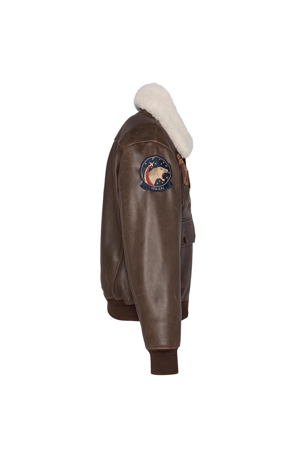Blouson Homme Schott LCAVIATORBD MARRON — vue 8