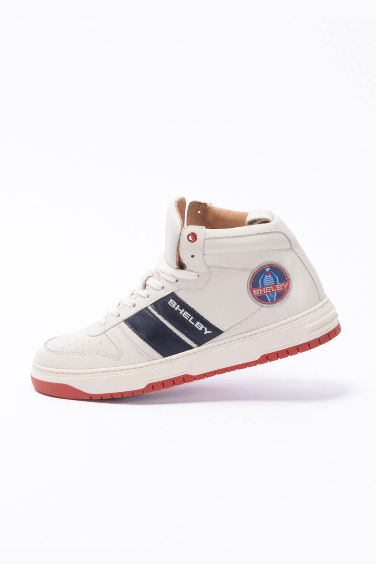 Scarpe Da Ginnastica In Pelle Uomo Carroll Shelby COBRA SHELBY ECRU — vista 2