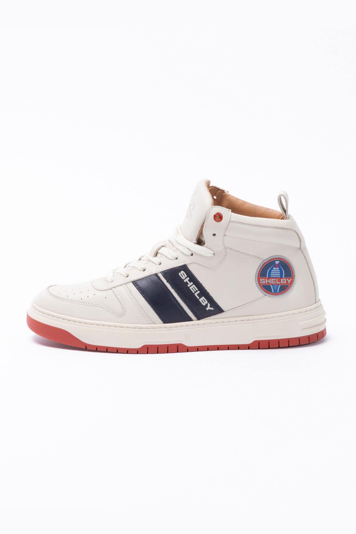 Scarpe Da Ginnastica In Pelle Uomo Carroll Shelby COBRA SHELBY ECRU — vista 4