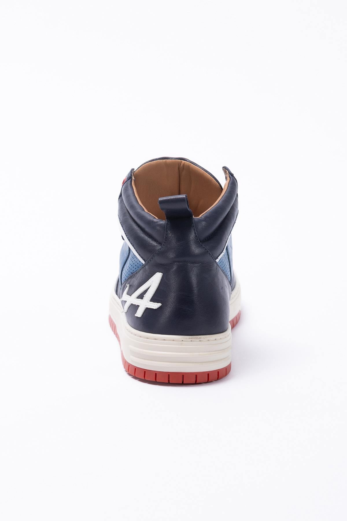 Scarpe Da Ginnastica In Pelle Uomo Alpine A424 ALPINE NAVY — vista 7