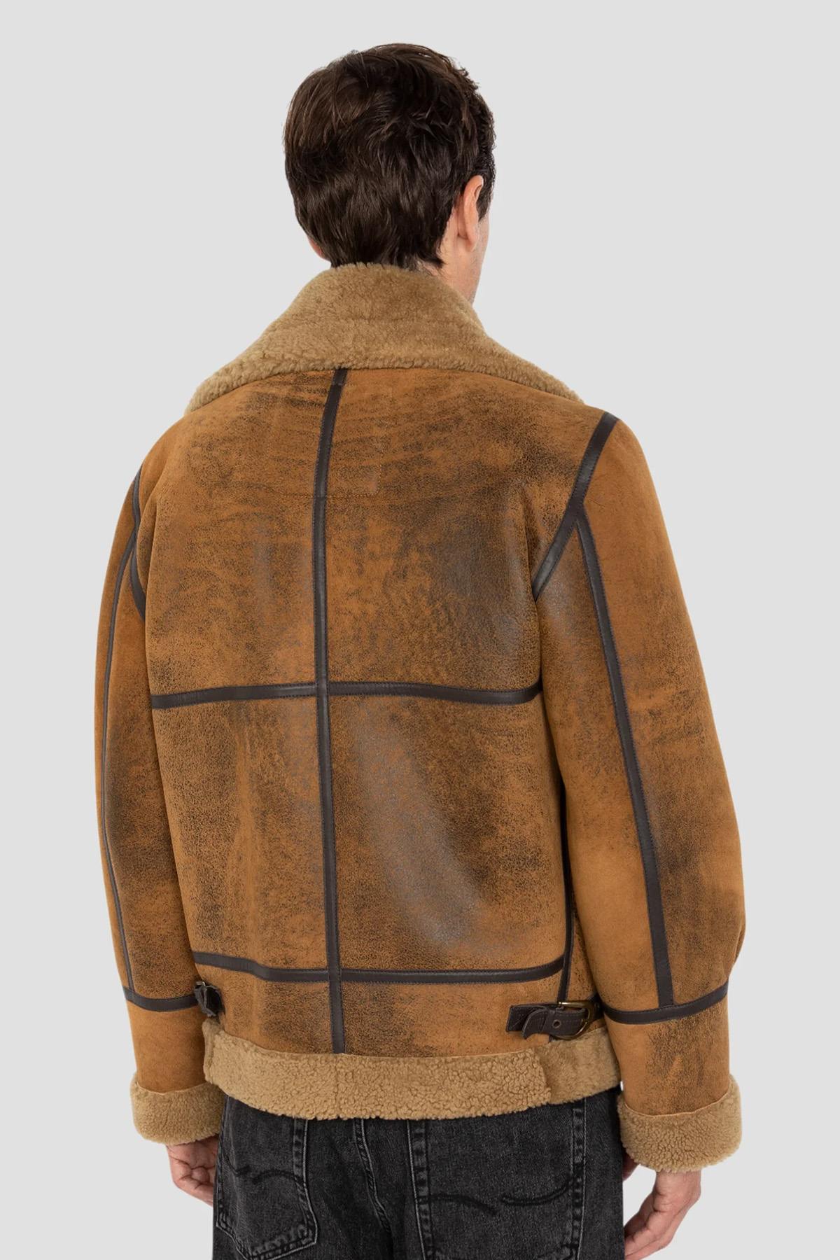 Giacche Uomo Schott LC1259 MUSTARD — vista 2