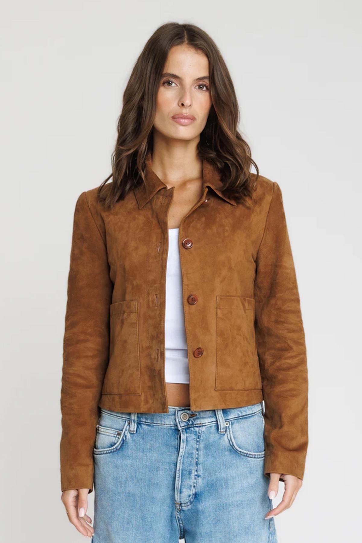 Damen Jacke Serge Pariente ROMA NEW TOBACCO — Ansicht 3