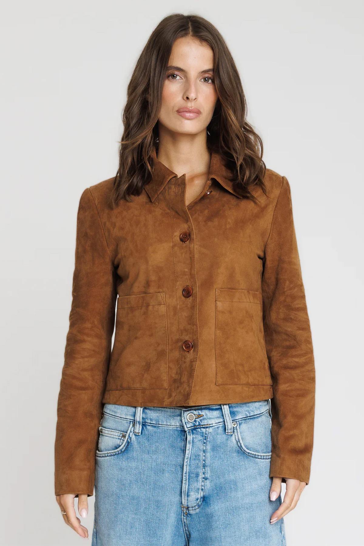 Damen Jacke Serge Pariente ROMA NEW TOBACCO — Ansicht 5