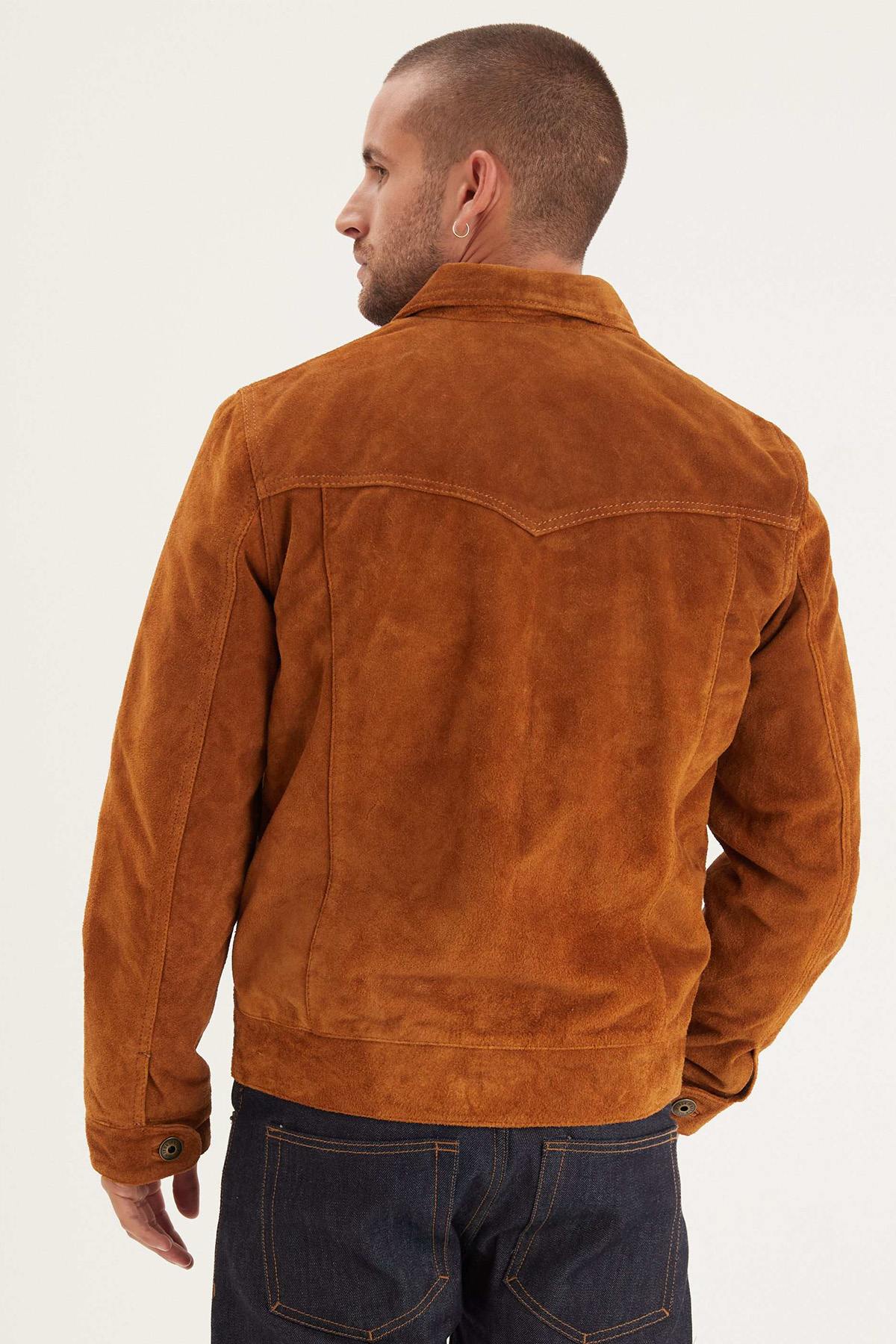 Chaqueta Hombre Daytona DOUGLAS BUFFALO SUEDE JACKET COGNAC — vista 2