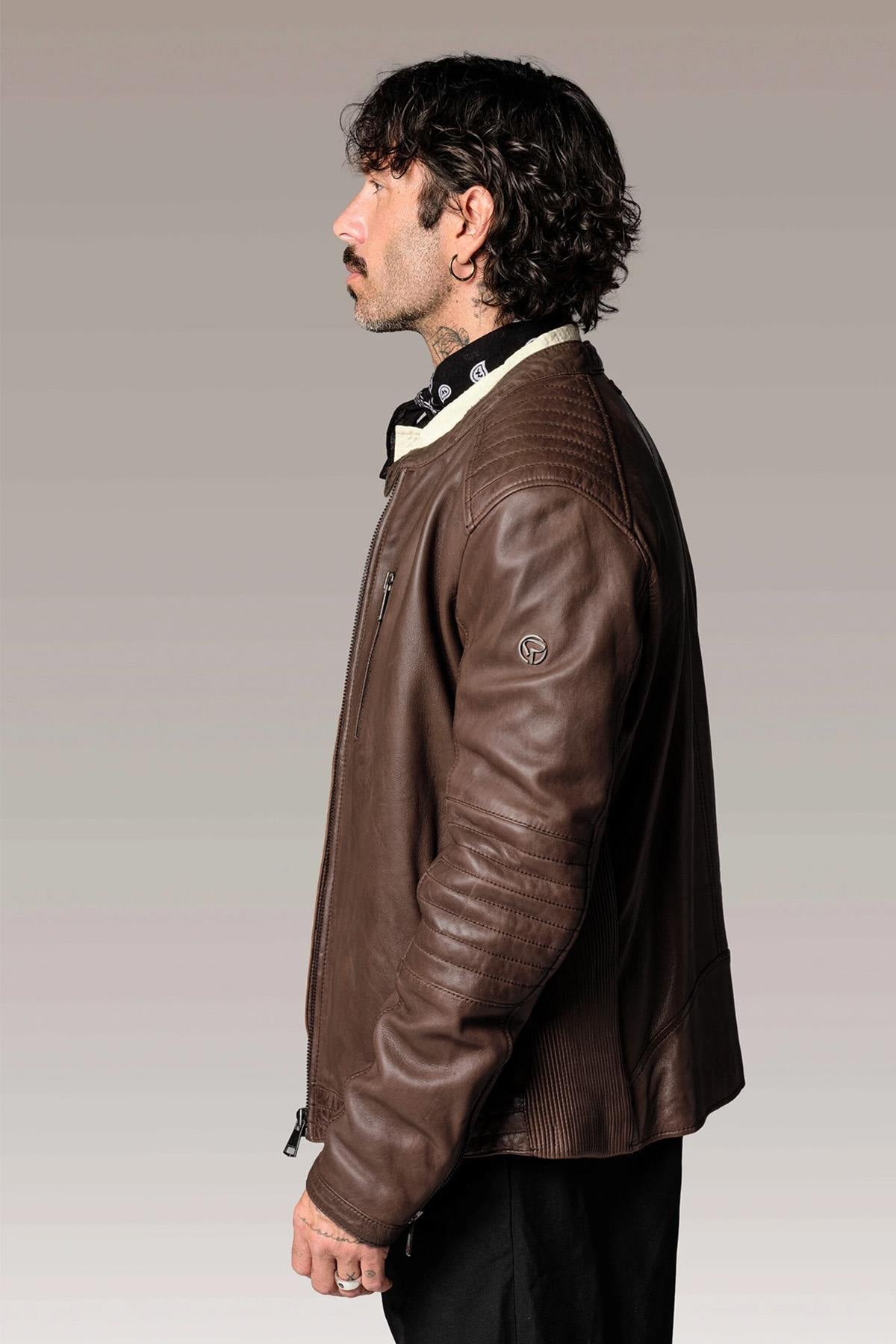 Giacche Uomo Redskins FORMULA STOWN BROWN — vista 6