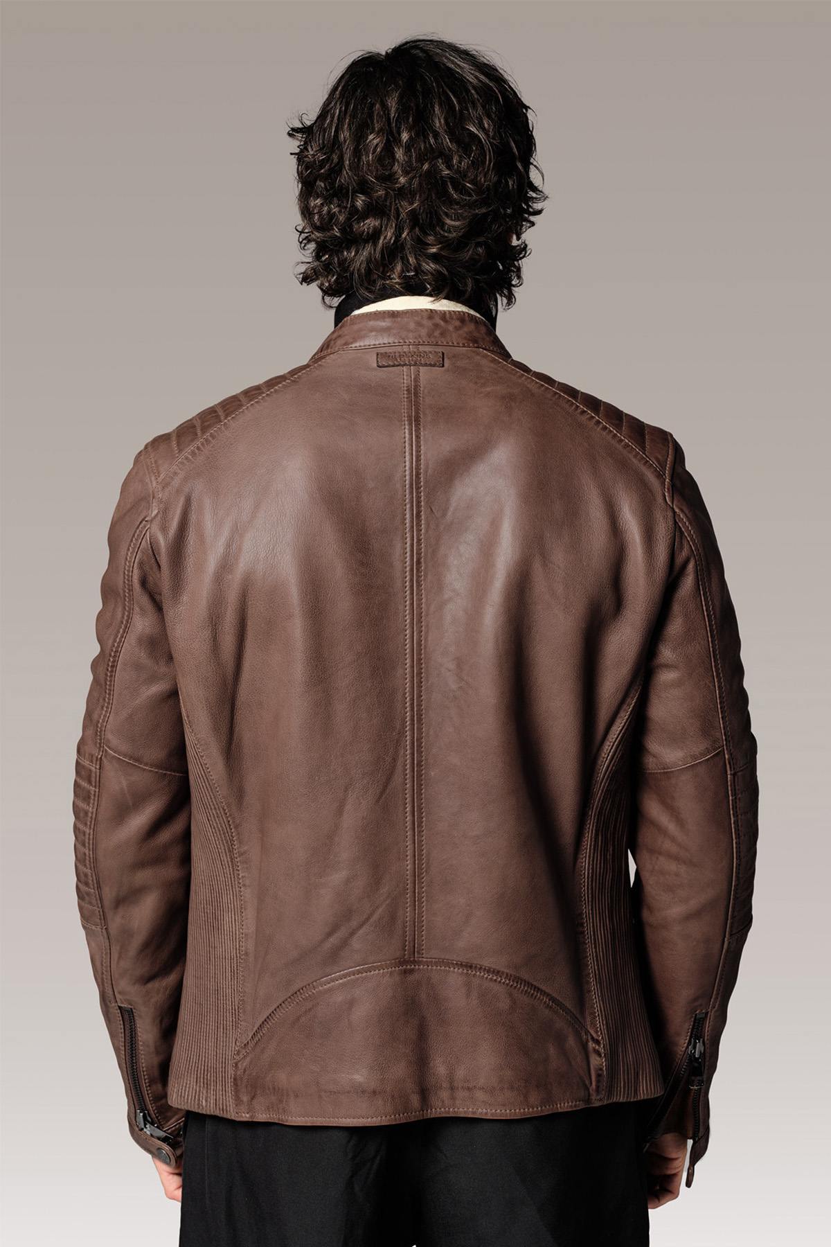 Giacche Uomo Redskins FORMULA STOWN BROWN — vista 5