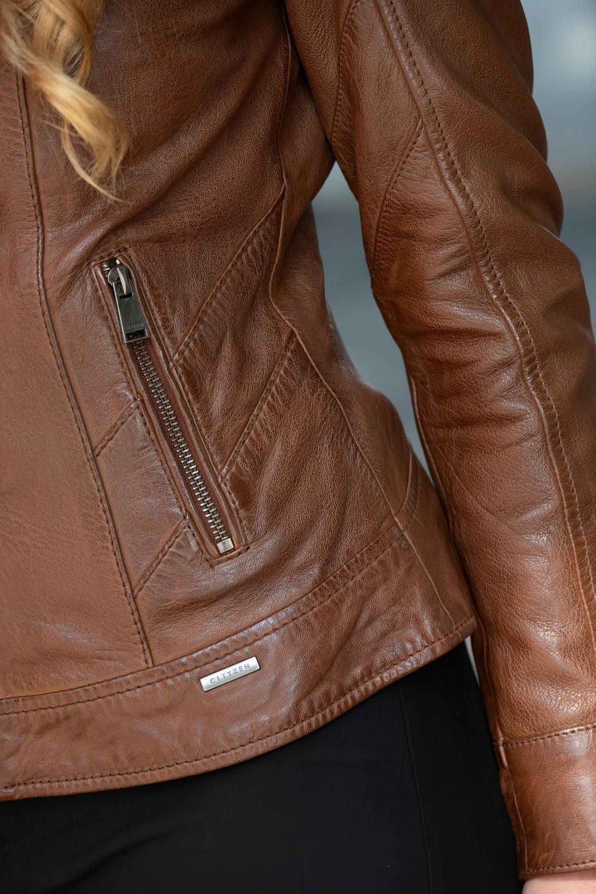 Damen Jacke Cityzen ISABELA NEW COGNAC — Ansicht 5