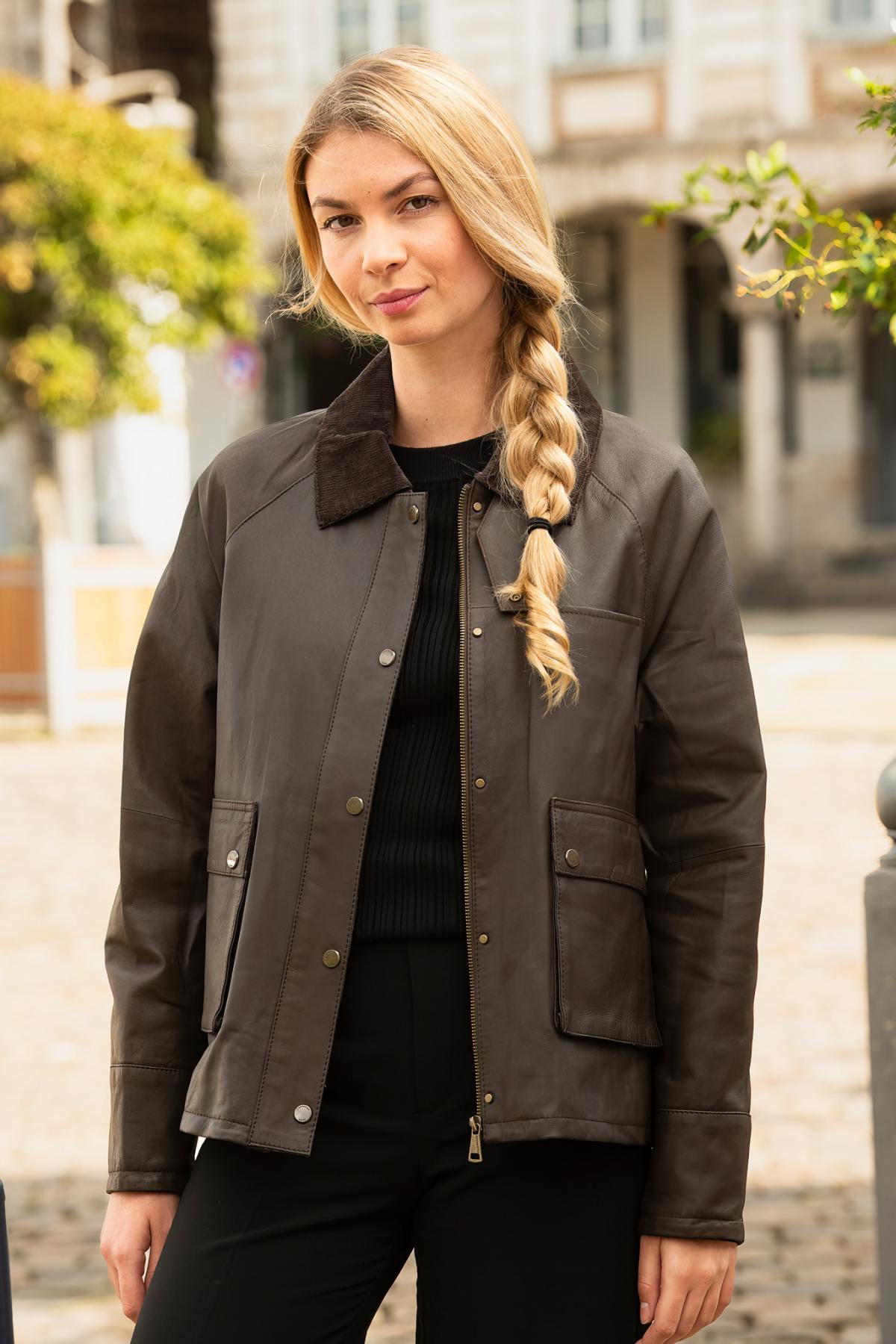 Blouson Femme Oakwood MISSOURI MARRON 502 — vue 5