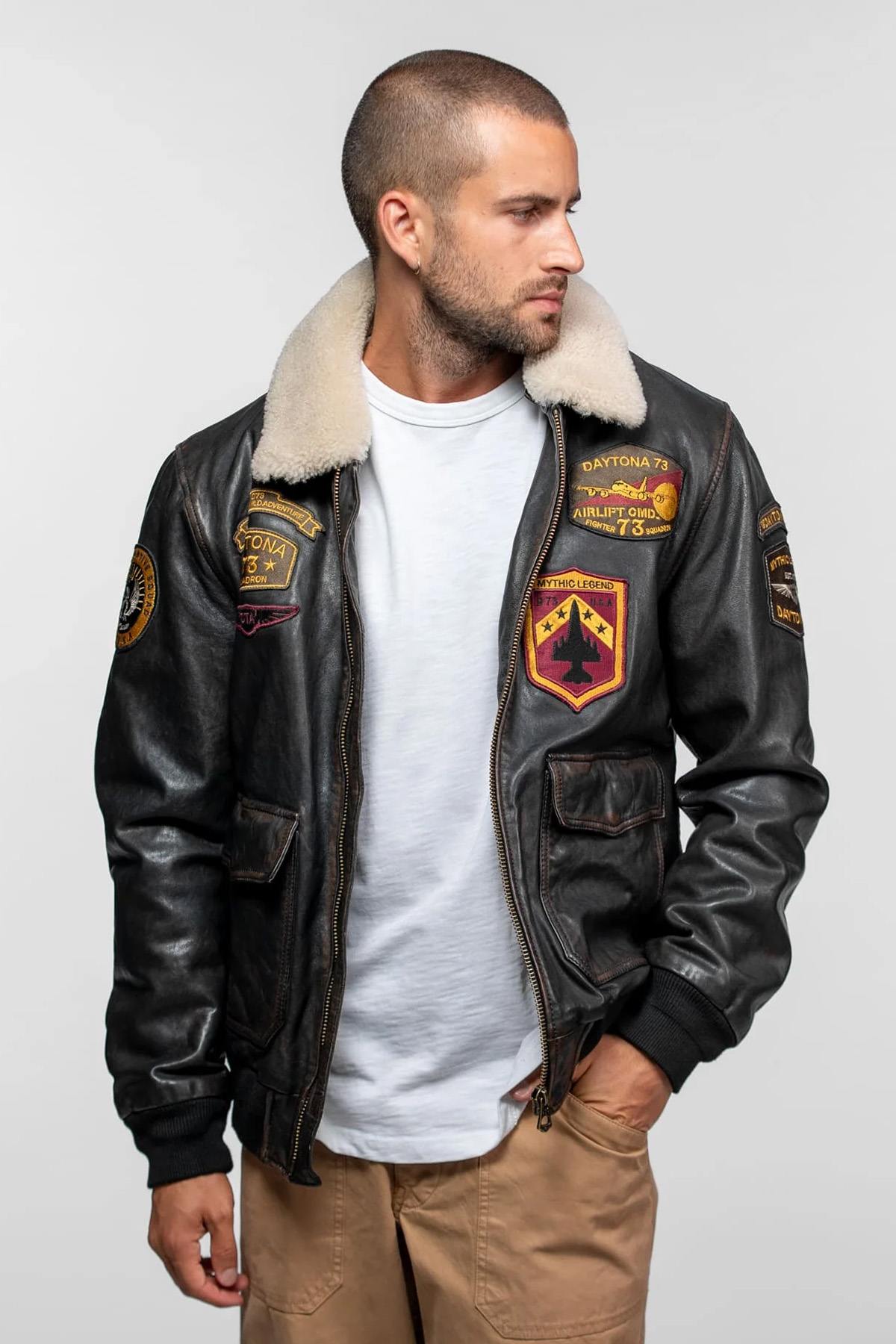 Herren Jacke Daytona MOCK LAMB ERMIS BLACK — Ansicht 3