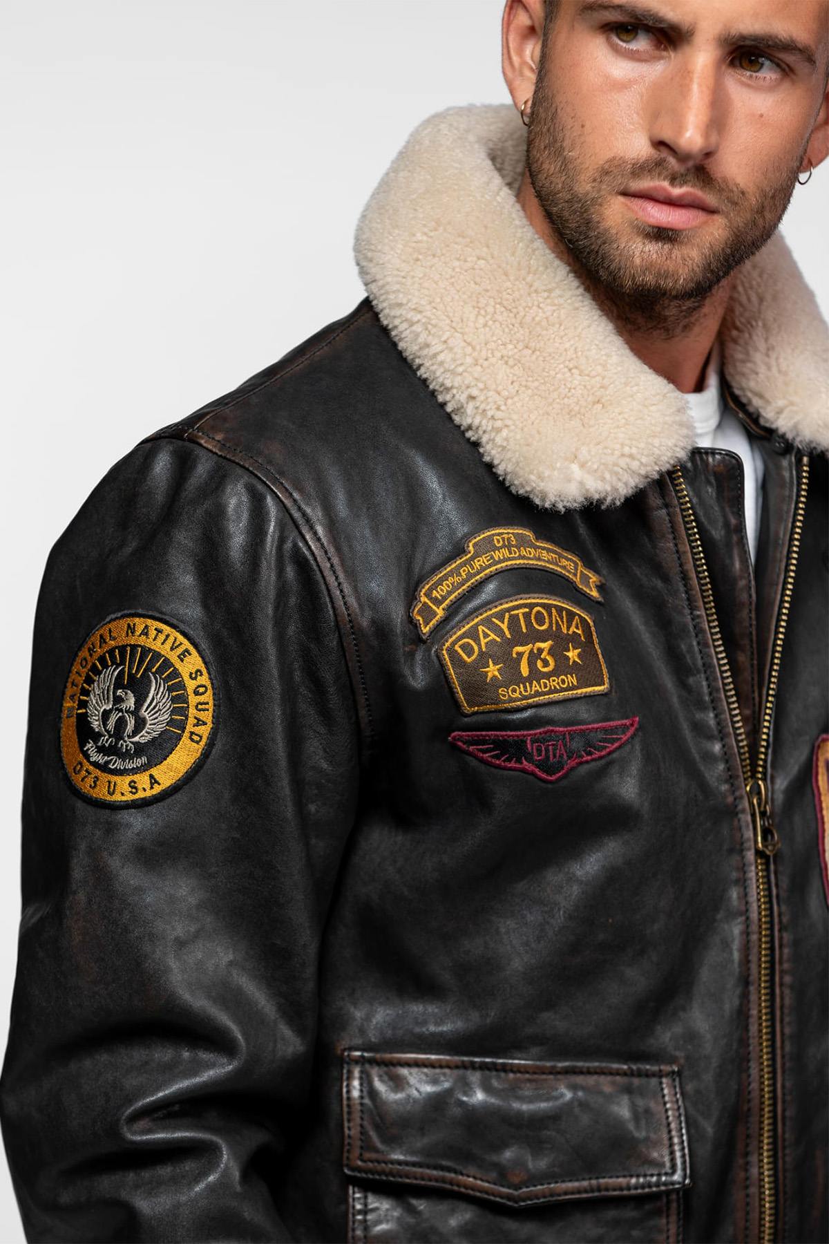 Herren Jacke Daytona MOCK LAMB ERMIS BLACK — Ansicht 4