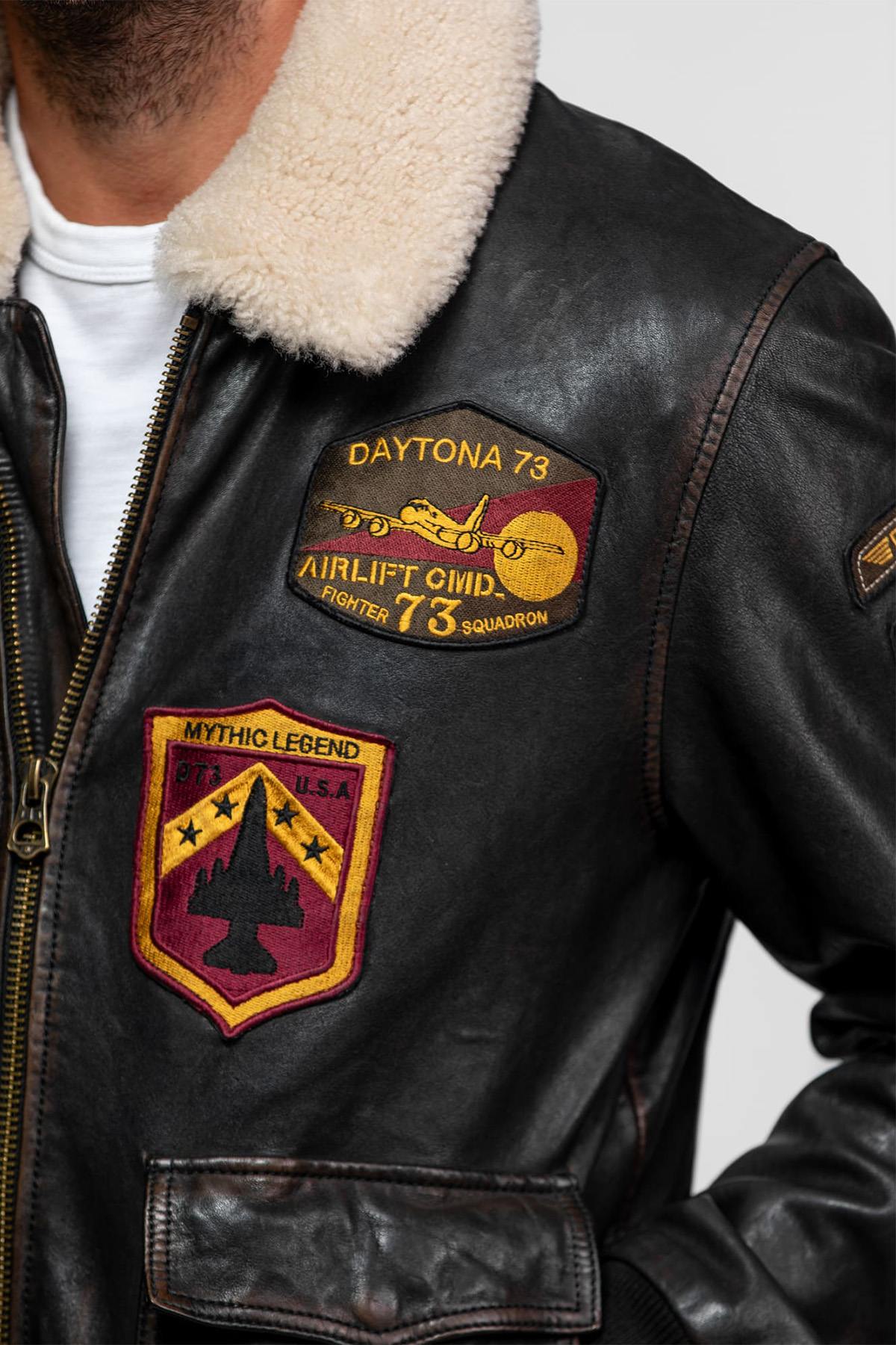Herren Jacke Daytona MOCK LAMB ERMIS BLACK — Ansicht 6