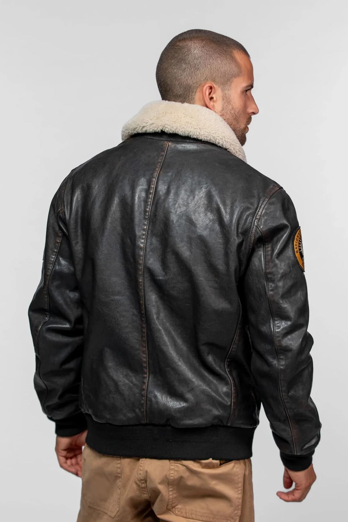 Herren Jacke Daytona MOCK LAMB ERMIS BLACK — Ansicht 5