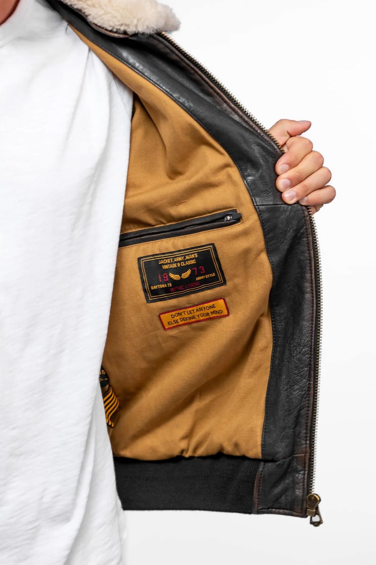 Herren Jacke Daytona MOCK LAMB ERMIS BLACK — Ansicht 7