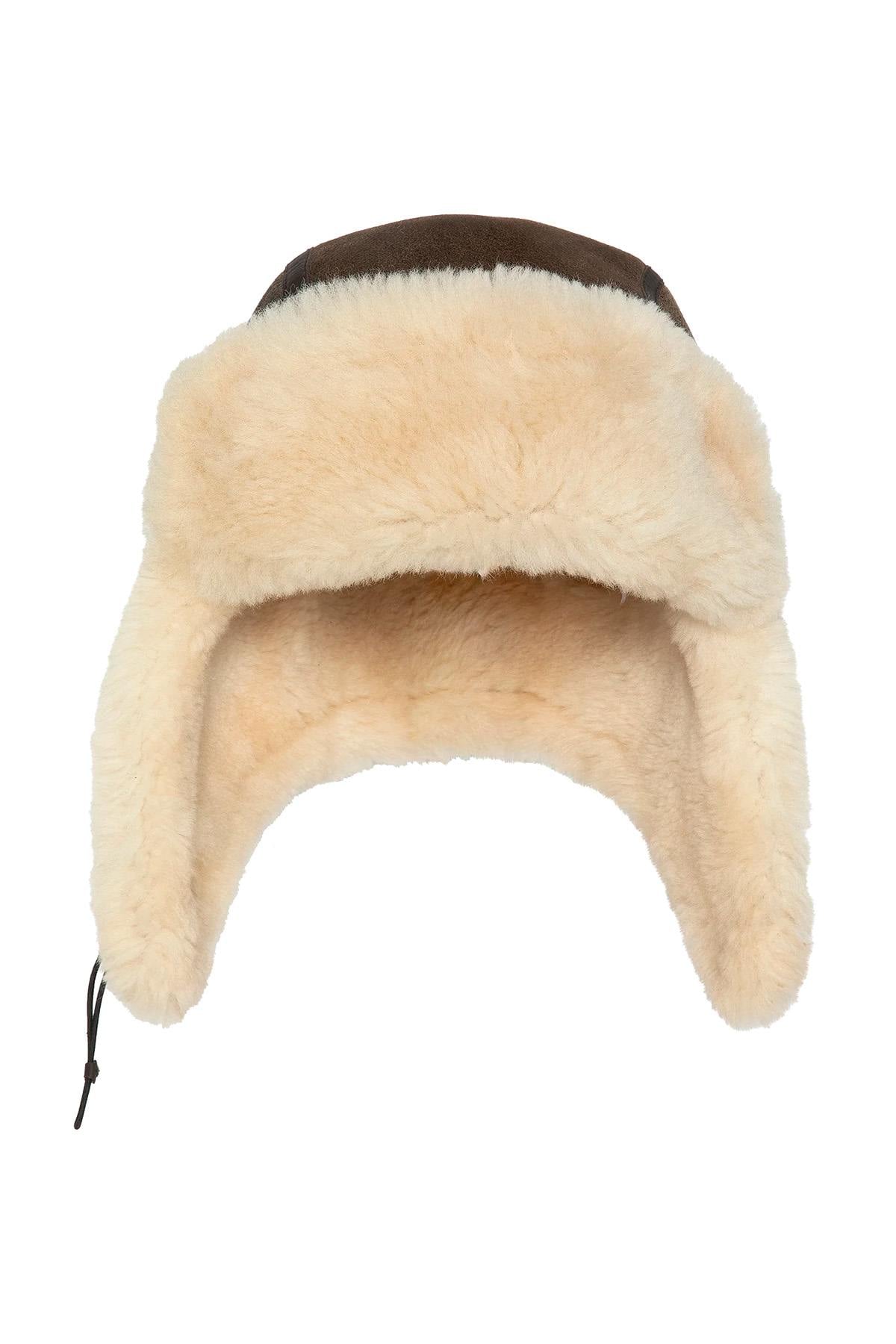 Herren Kosakenmützen Schott CHAPKA SHEEP BROWN — Ansicht 1