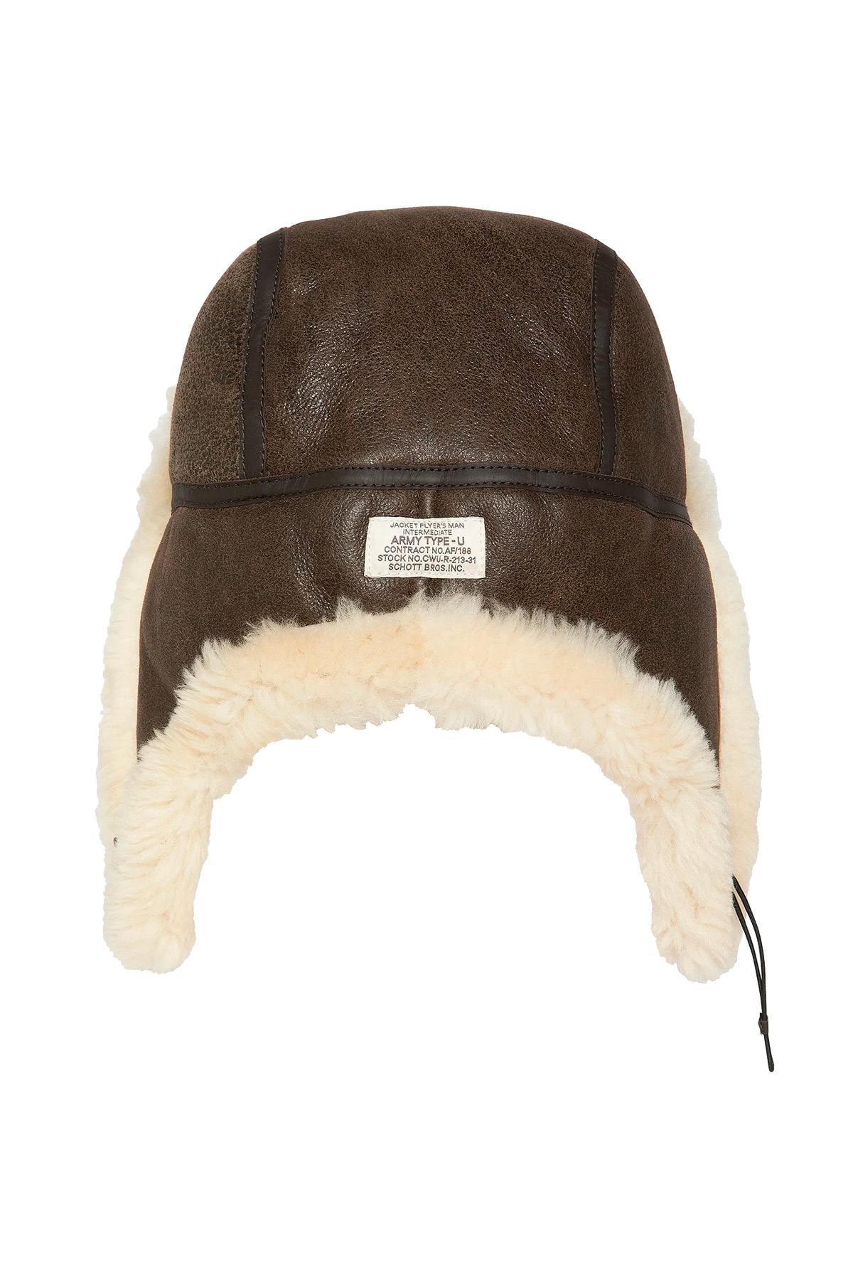 Herren Kosakenmützen Schott CHAPKA SHEEP BROWN — Ansicht 2