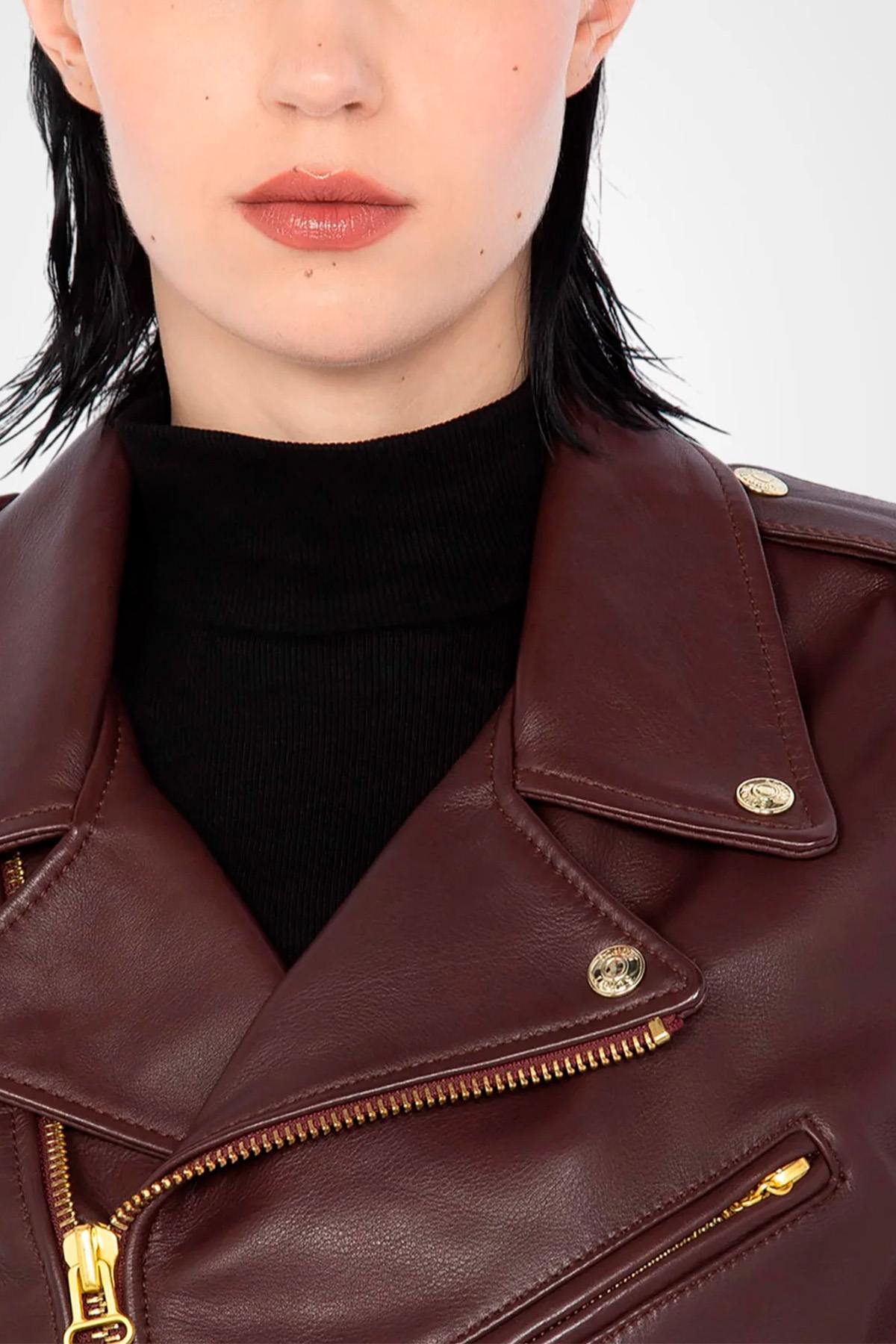 Chaqueta Mujeres Schott LCW1637X BURGUNDY — vista 2