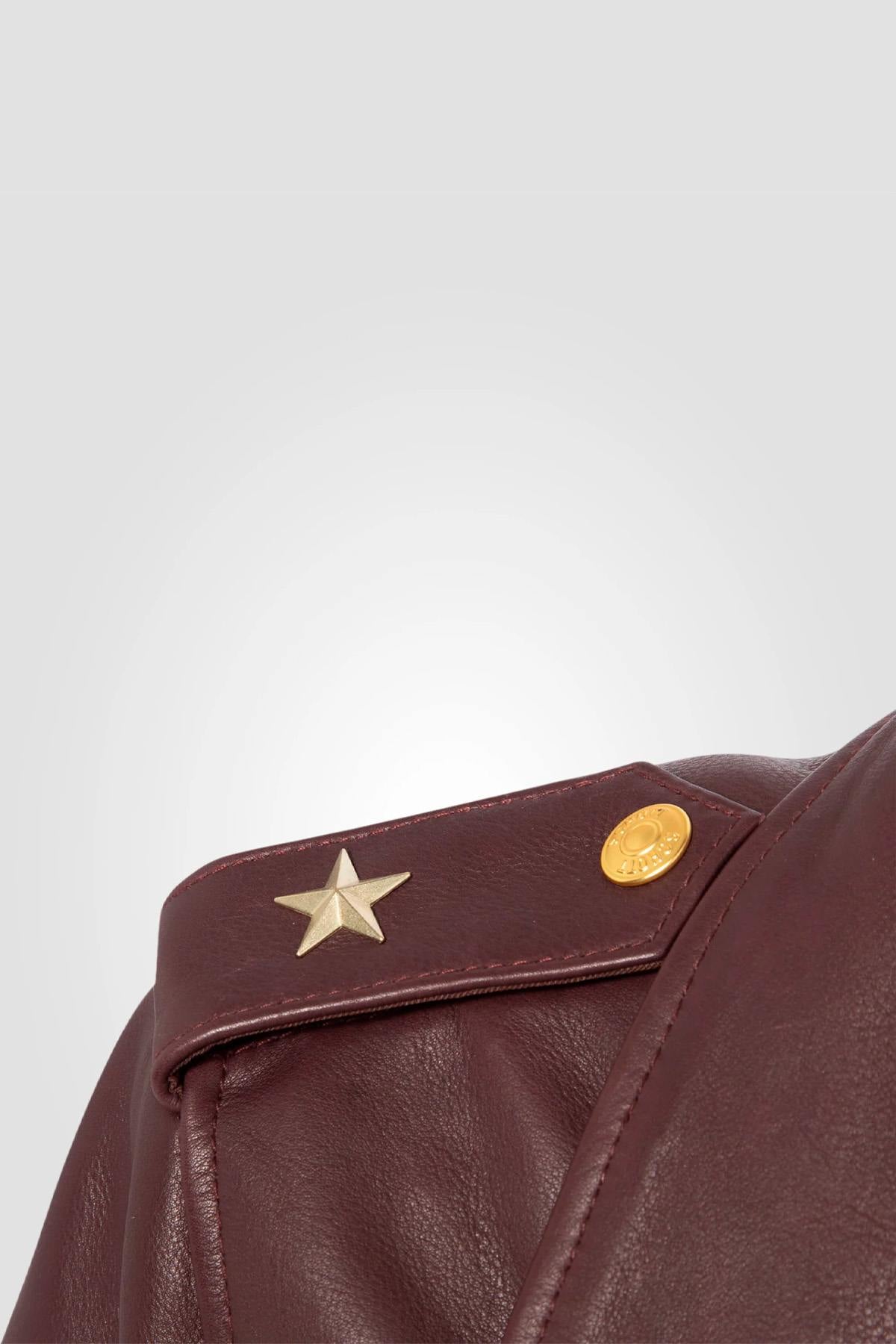 Chaqueta Mujeres Schott LCW1637X BURGUNDY — vista 8
