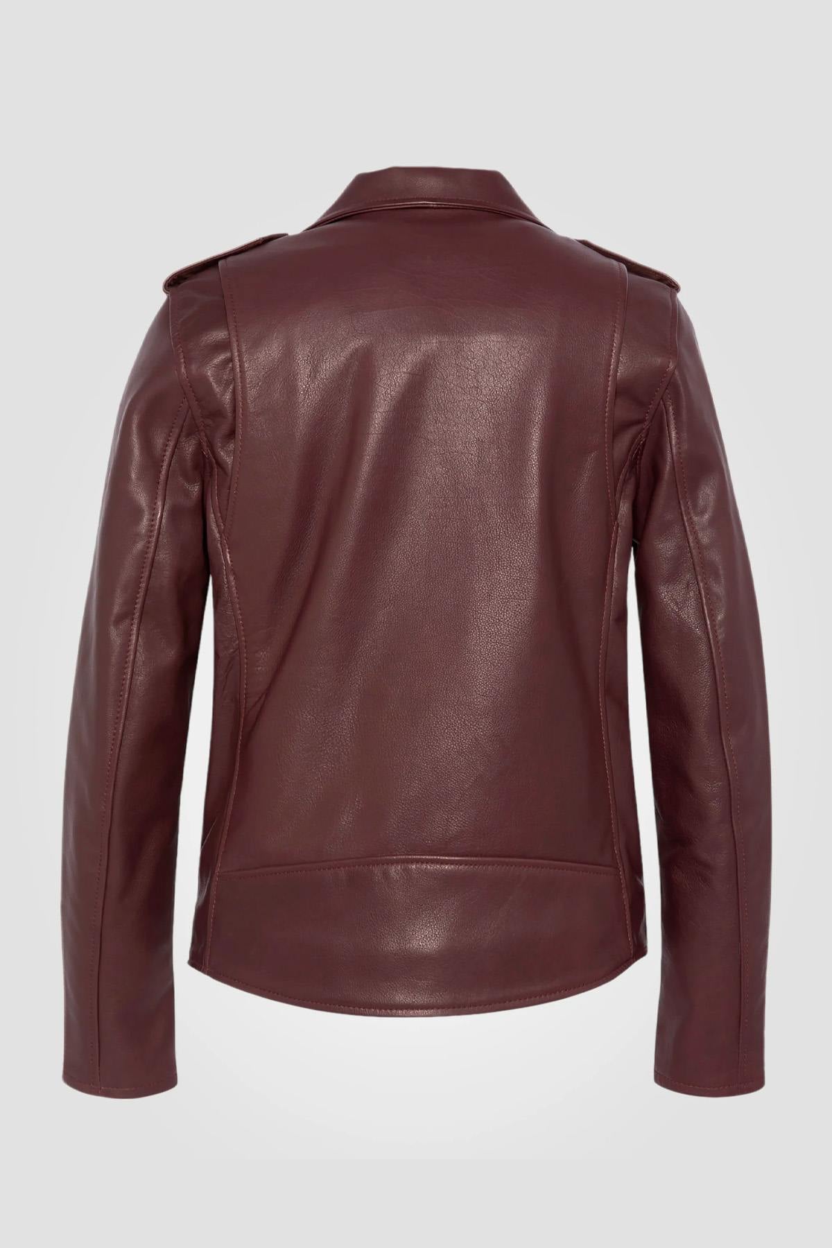 Chaqueta Mujeres Schott LCW1637X BURGUNDY — vista 6