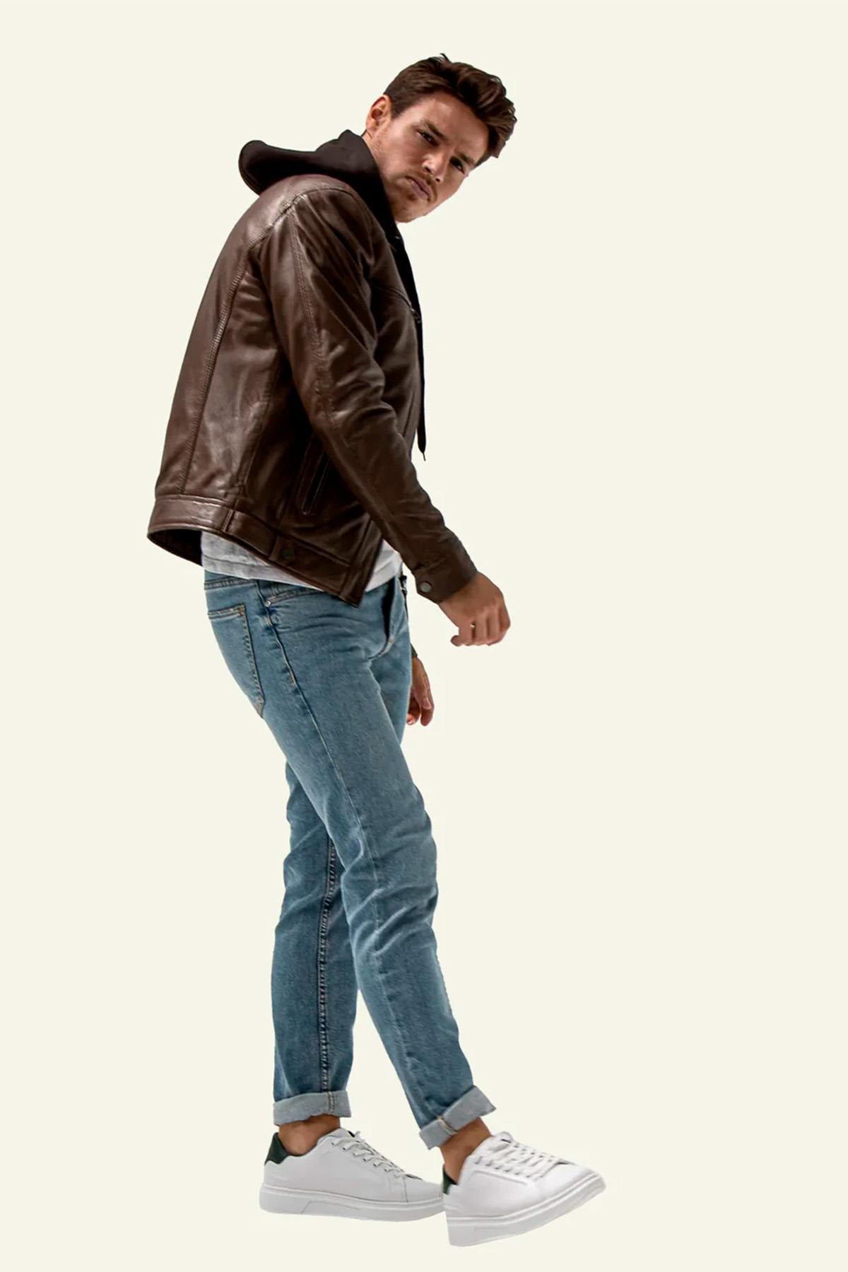 Herren Jacke Serge Pariente ERICO HOOD BU MOCCA — Ansicht 6