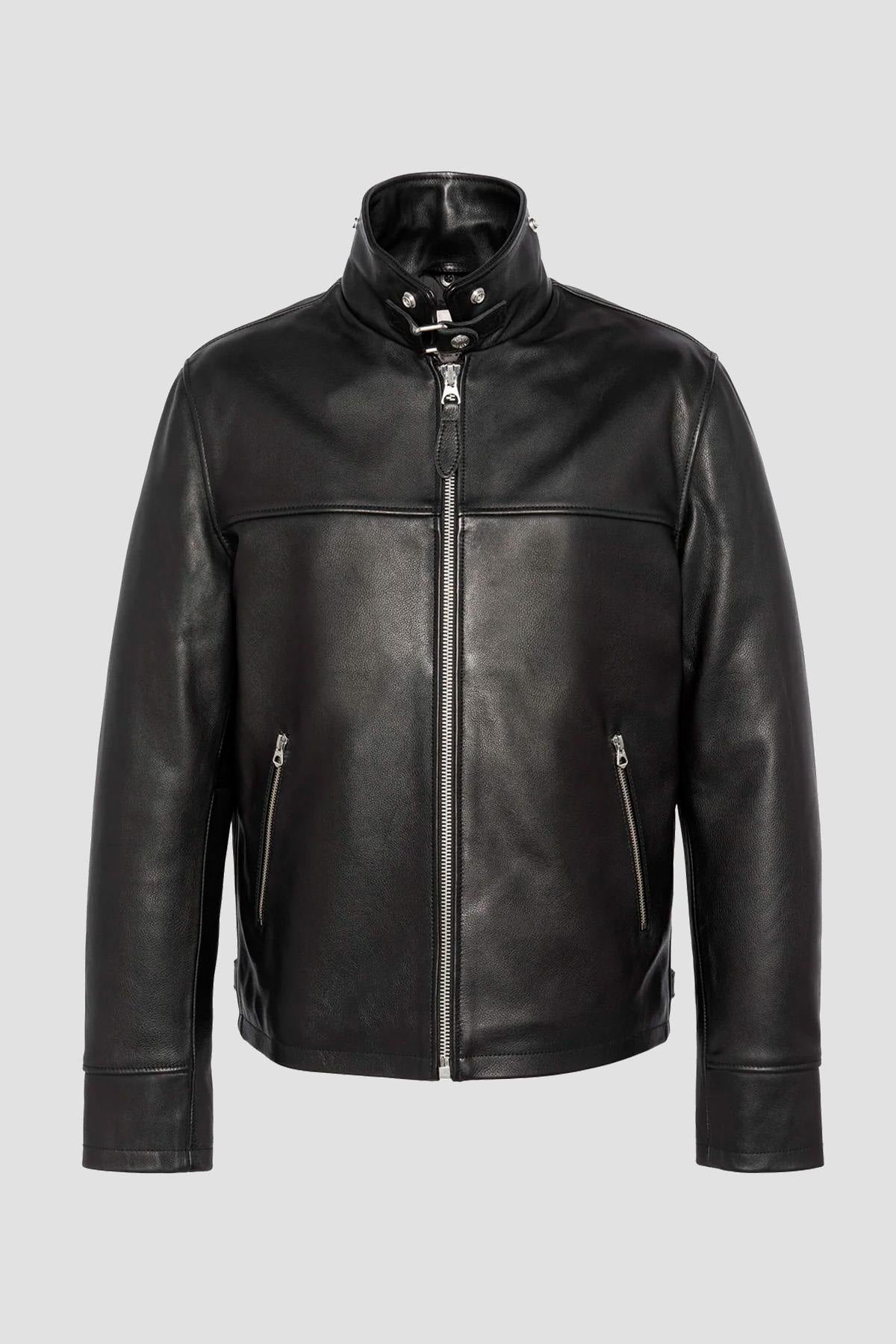 Blouson Homme Schott LCCLASSICZIP BLACK — vue 7