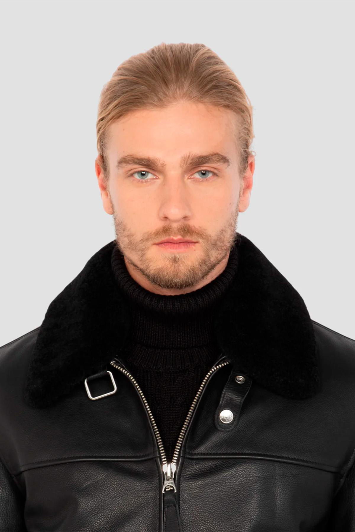 Blouson Homme Schott LCCLASSICZIP BLACK — vue 3
