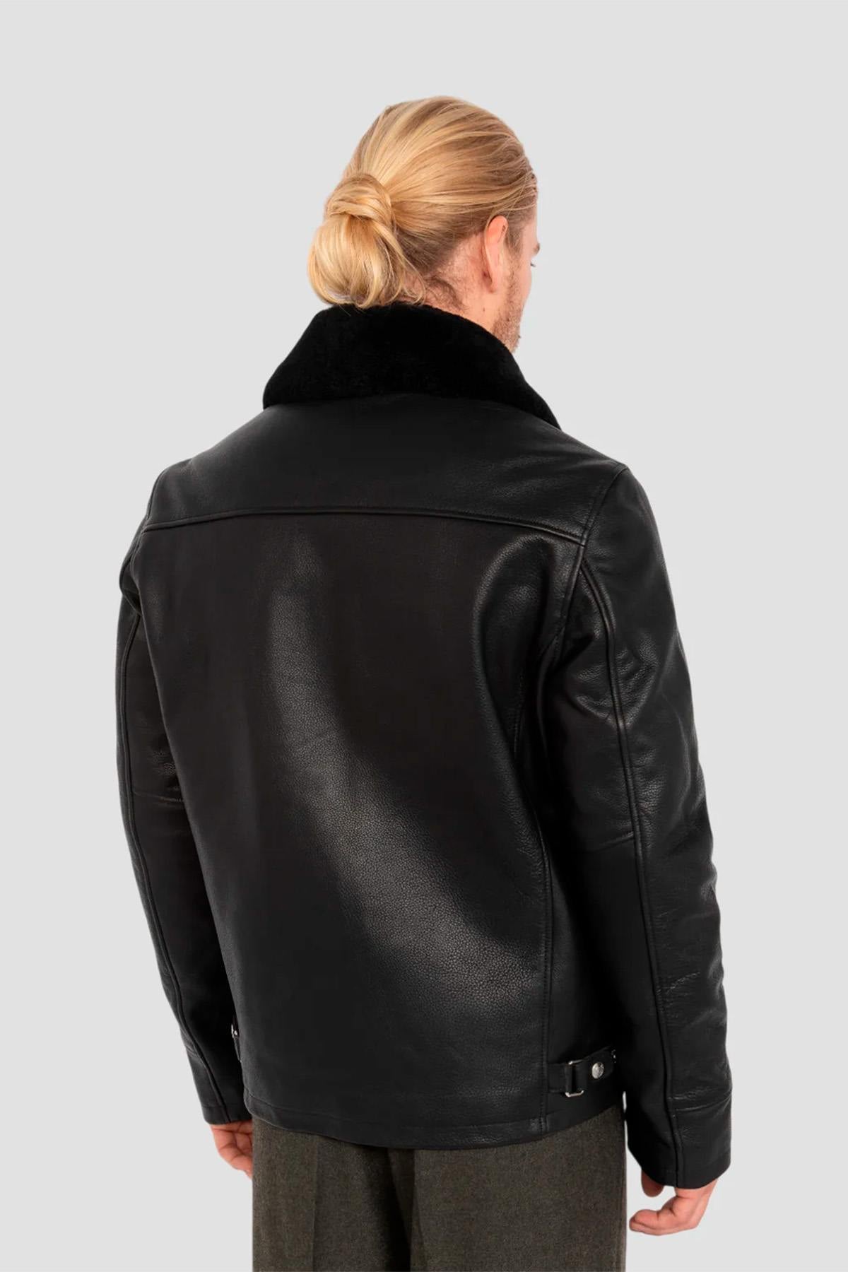 Blouson Homme Schott LCCLASSICZIP BLACK — vue 4