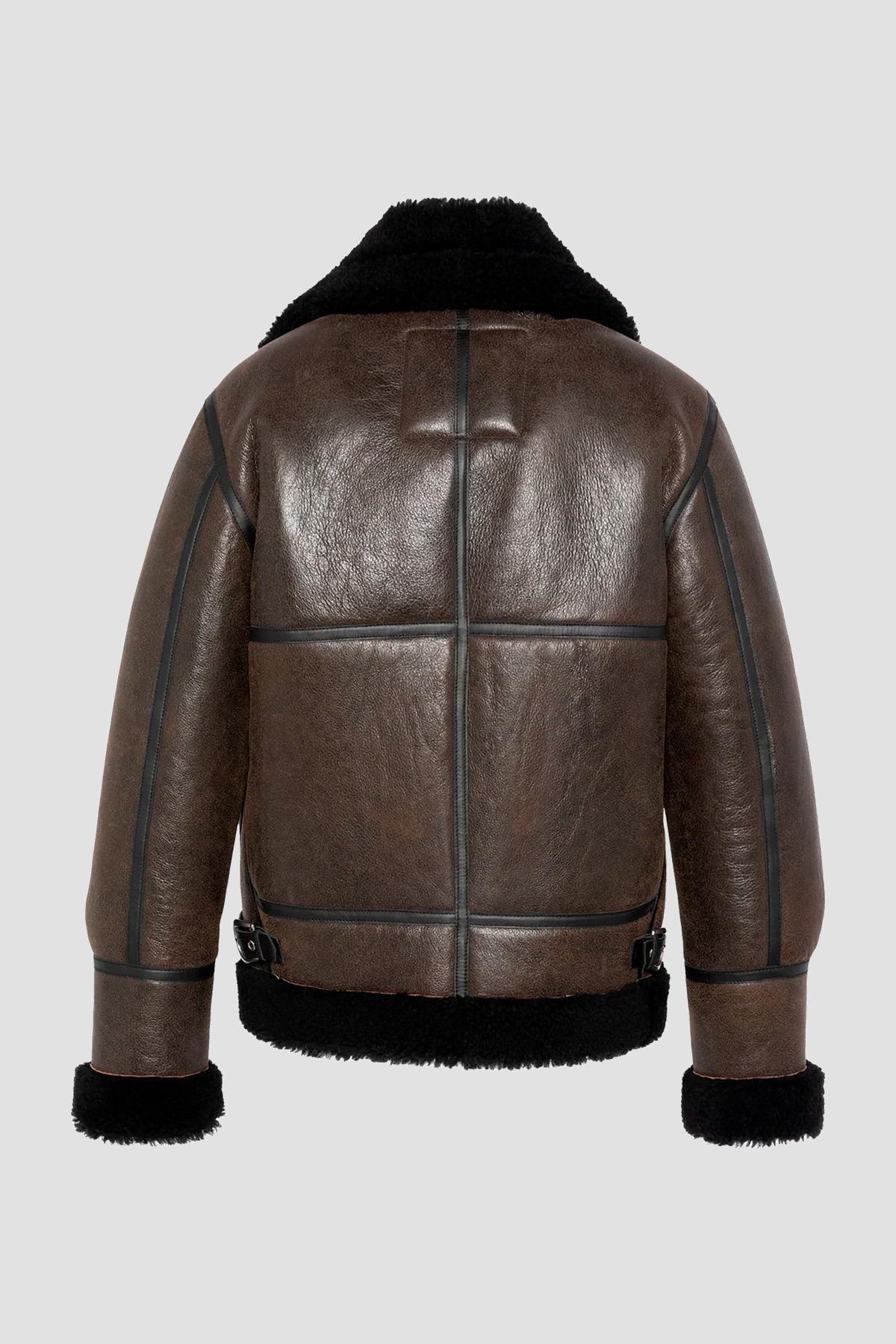 Herren Jacke Schott LC1259 BLACK BROWN — Ansicht 9