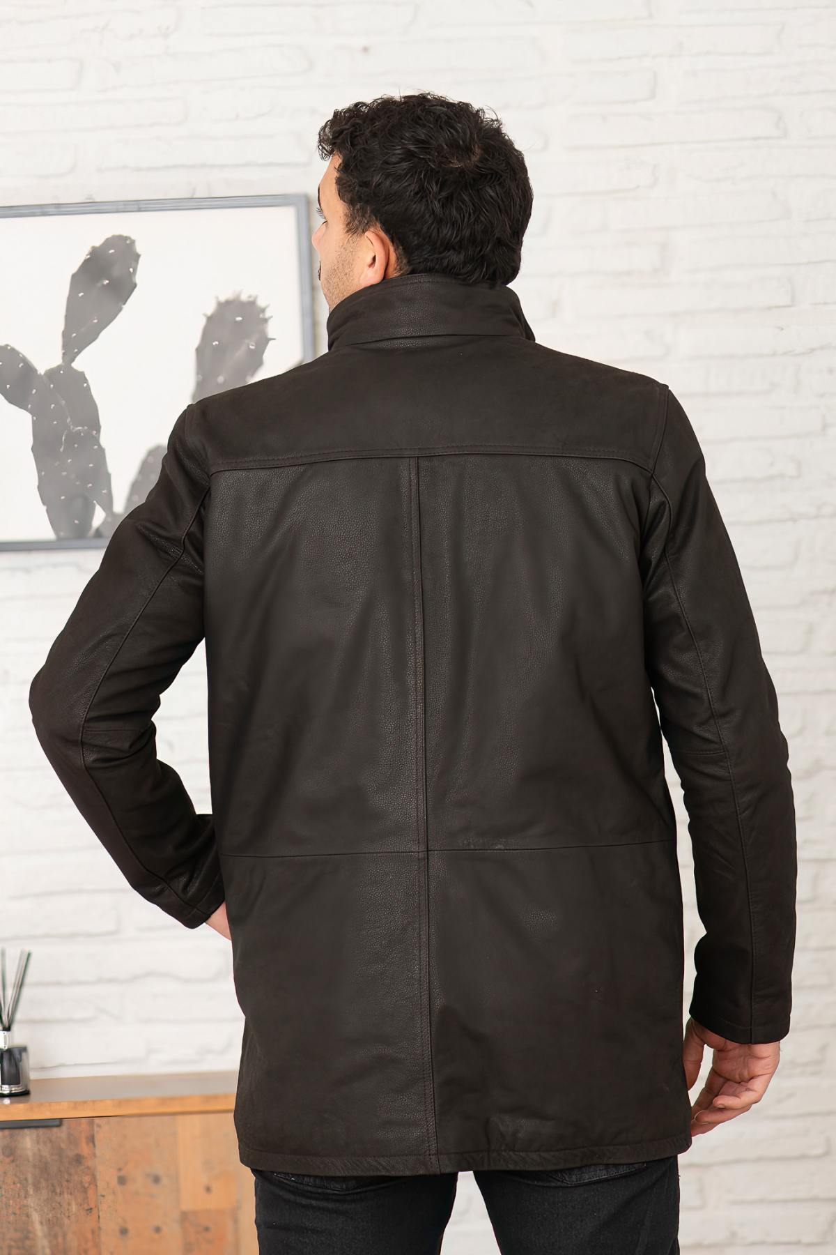Herren Mantel Serge Pariente PARKA ORIO BUFFLE BROWN — Ansicht 2