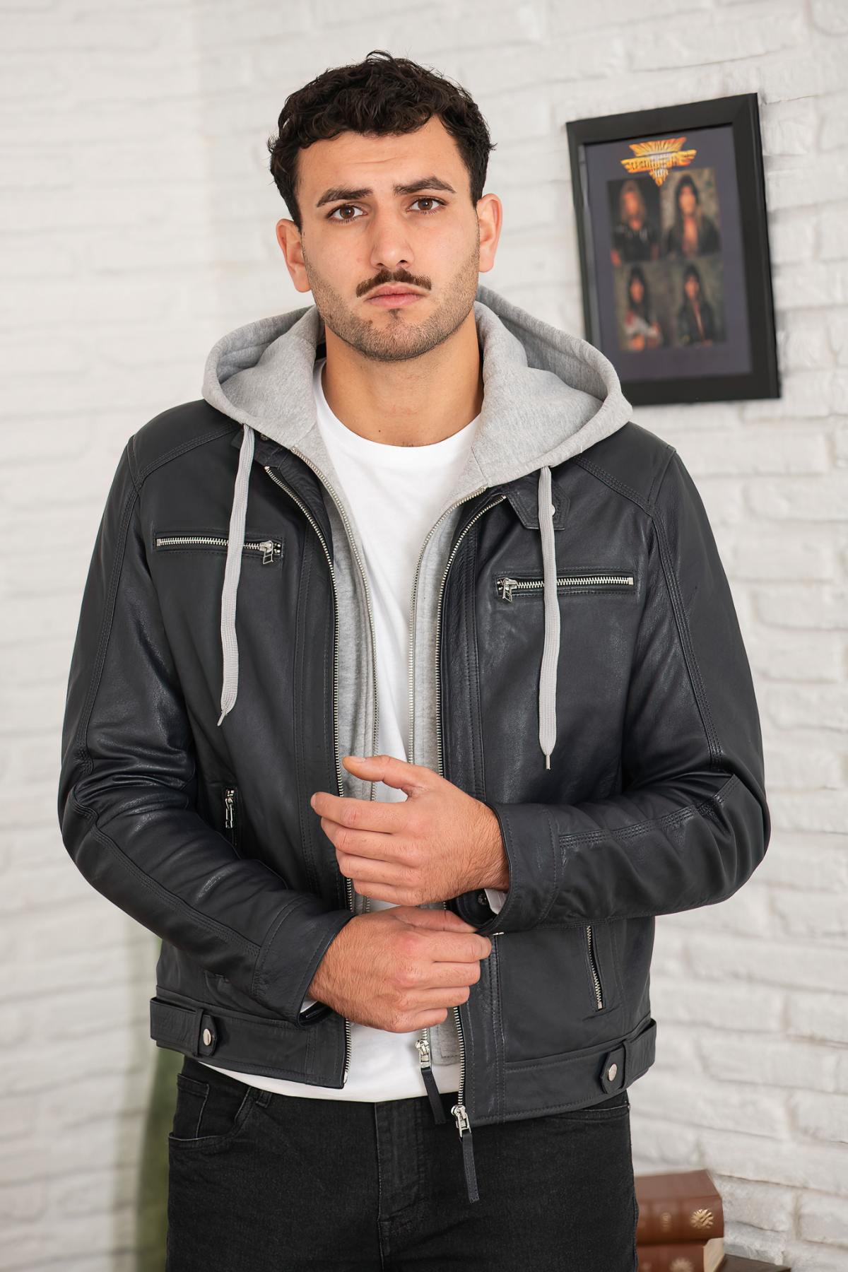Herren Jacke Serge Pariente ERICO HOOD BLUE — Ansicht 1