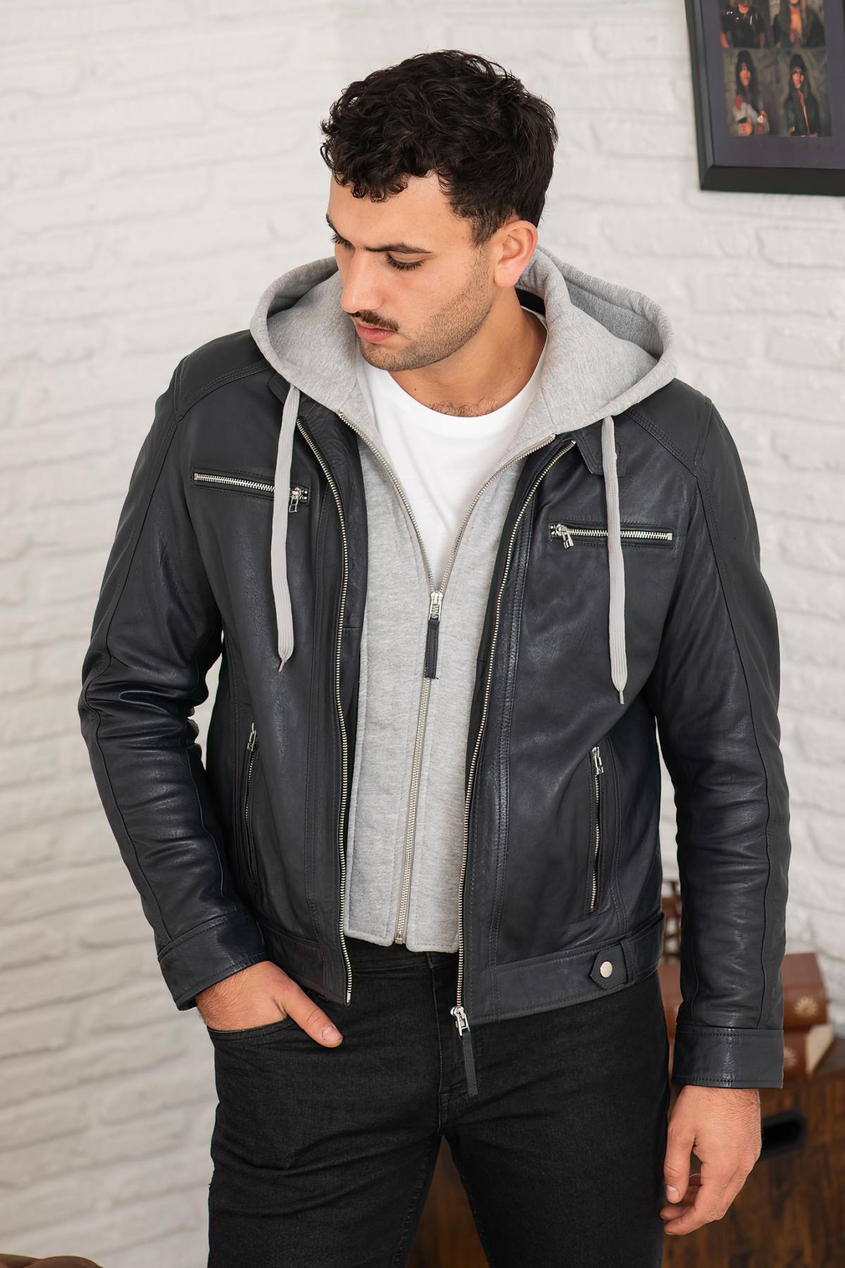 Herren Jacke Serge Pariente ERICO HOOD BLUE — Ansicht 7