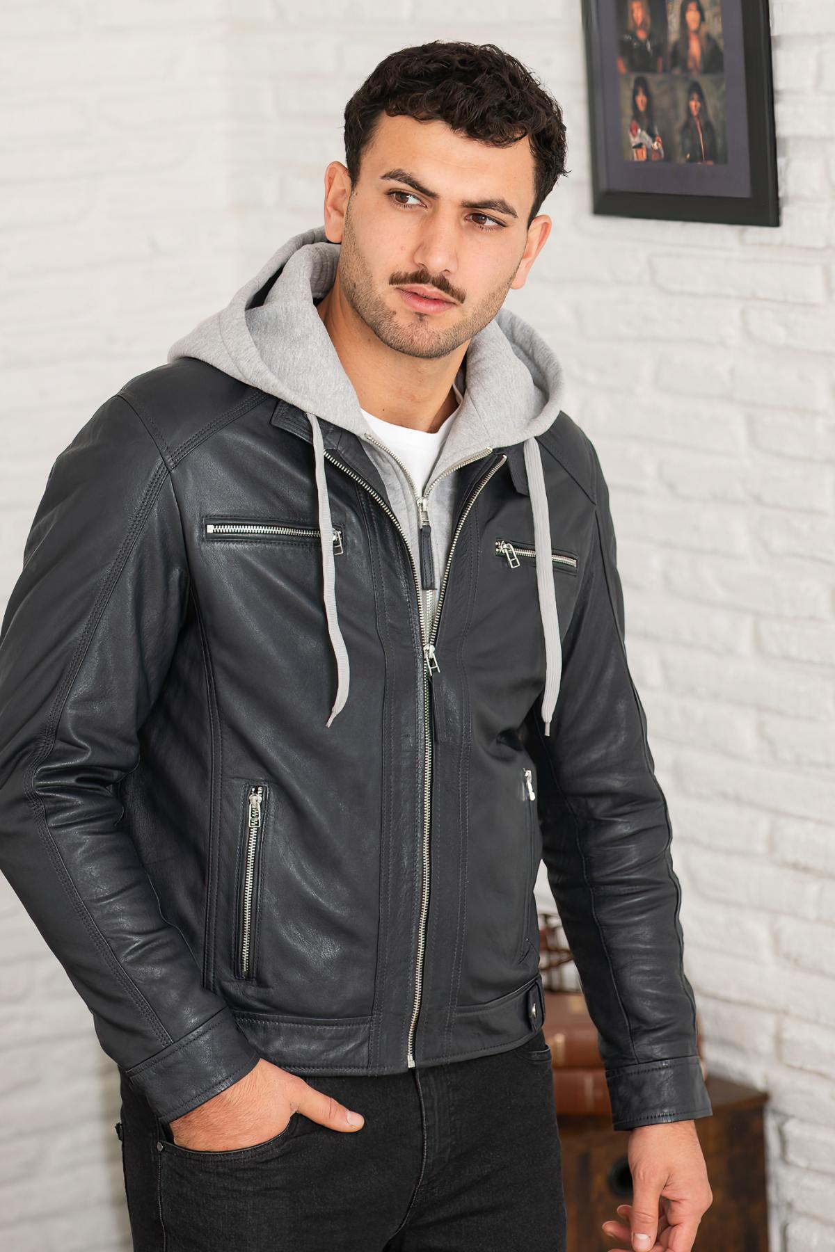 Herren Jacke Serge Pariente ERICO HOOD BLUE — Ansicht 2