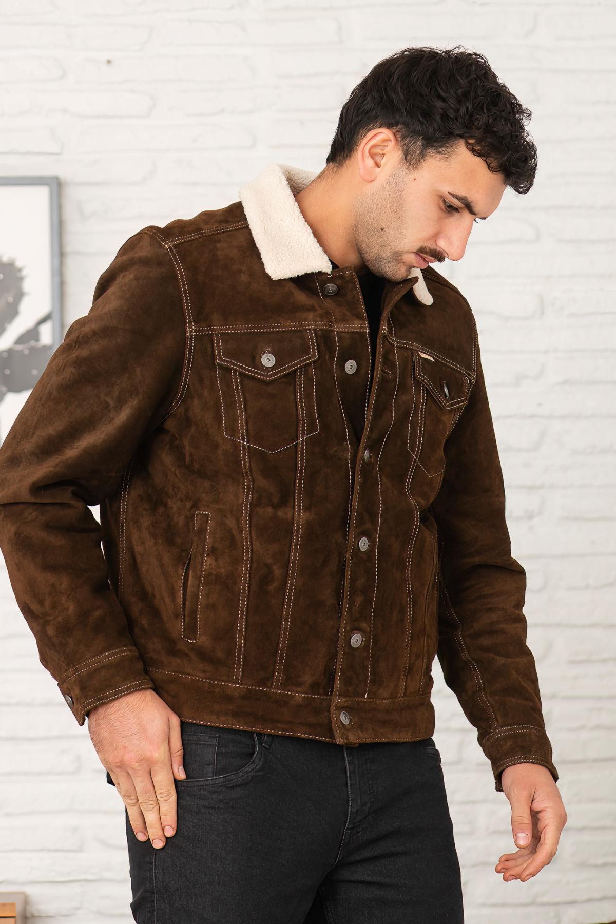 Herren Jacke Iron & Resin OPEN ROAD BUFFALO JACKET BROWN — Ansicht 9