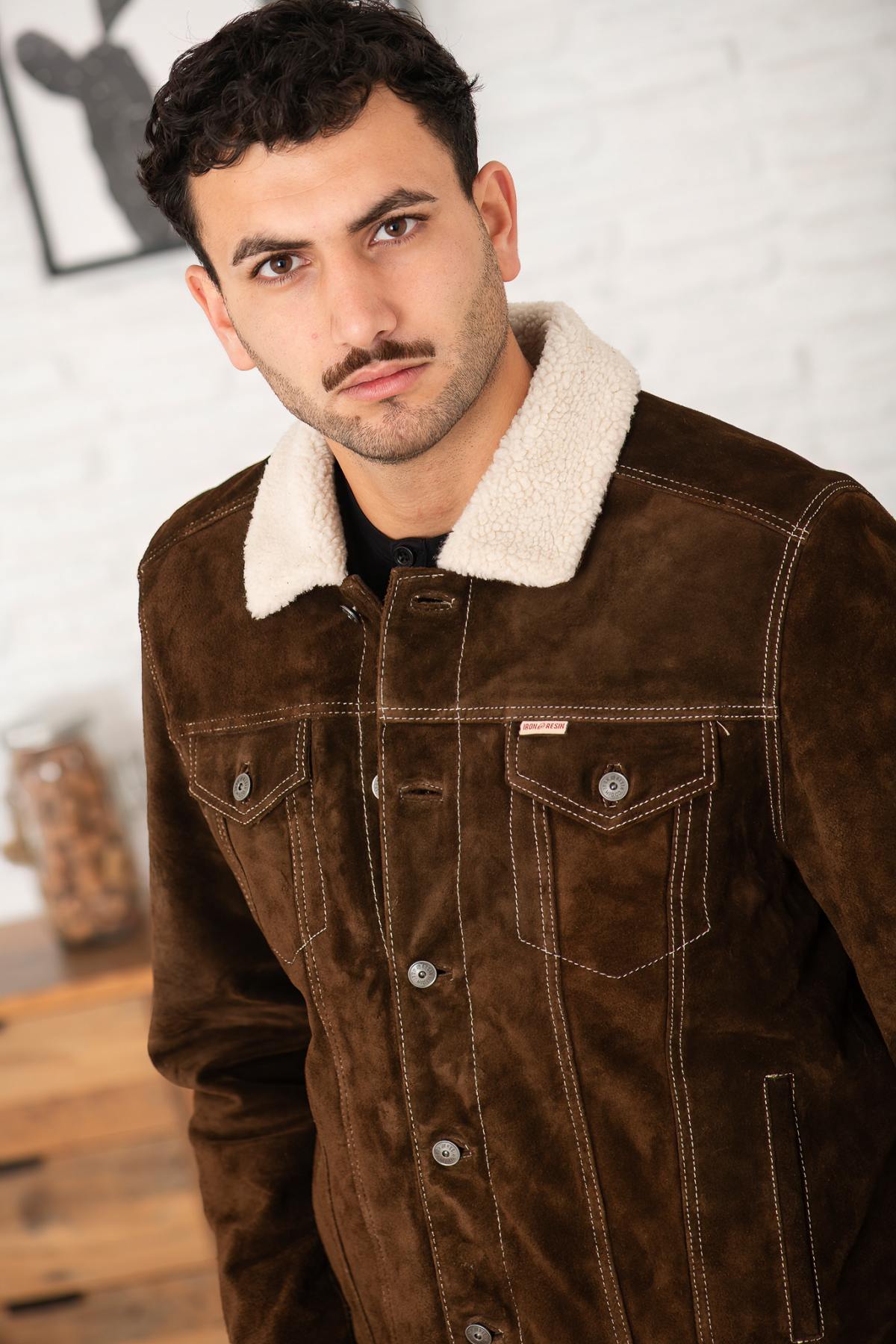 Herren Jacke Iron & Resin OPEN ROAD BUFFALO JACKET BROWN — Ansicht 5