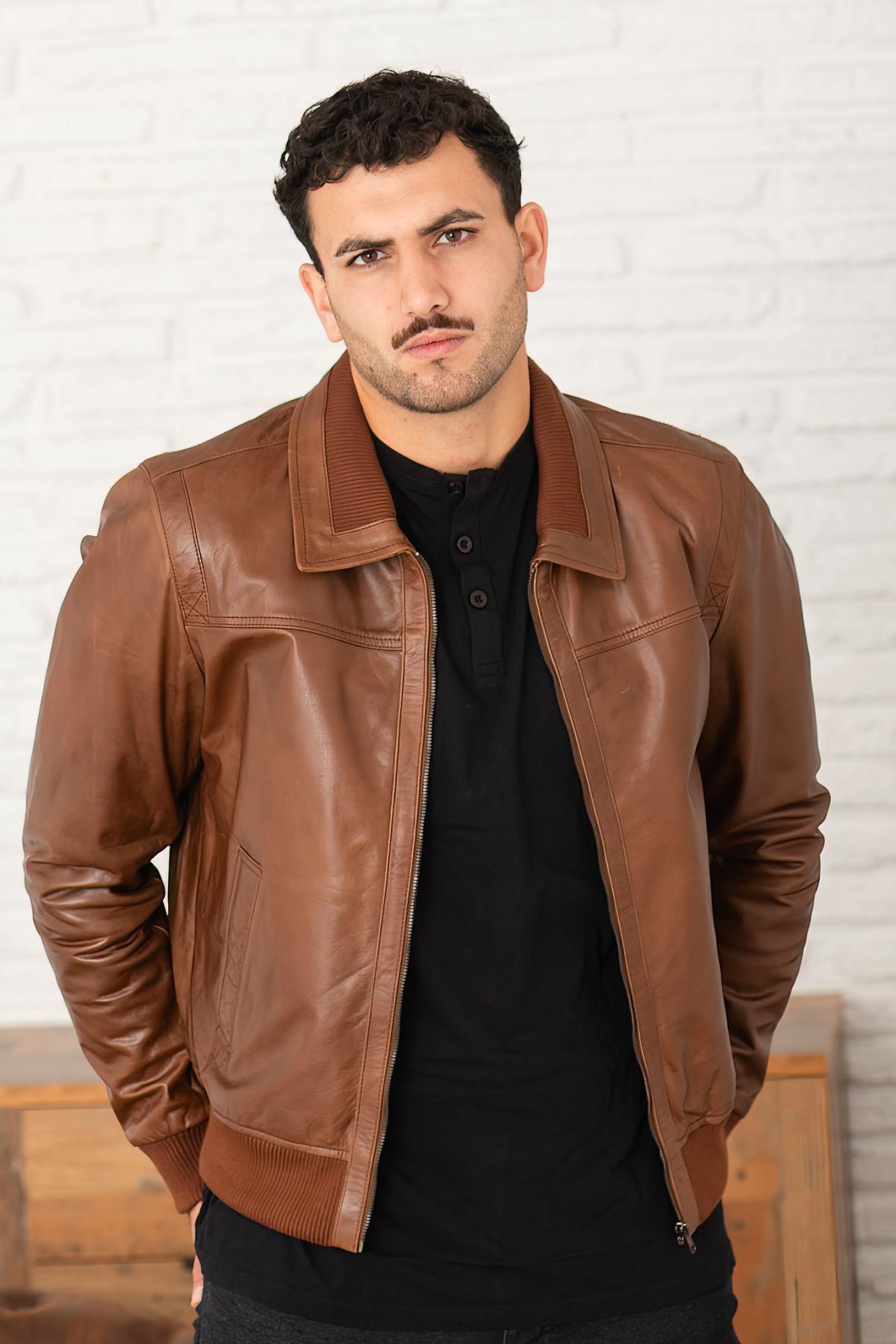 Blouson Homme Serge Pariente KEATON BUFFLE OXBLOOD — vue 9