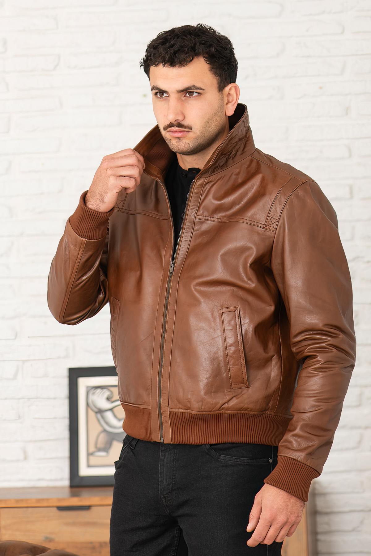 Blouson Homme Serge Pariente KEATON BUFFLE OXBLOOD — vue 7