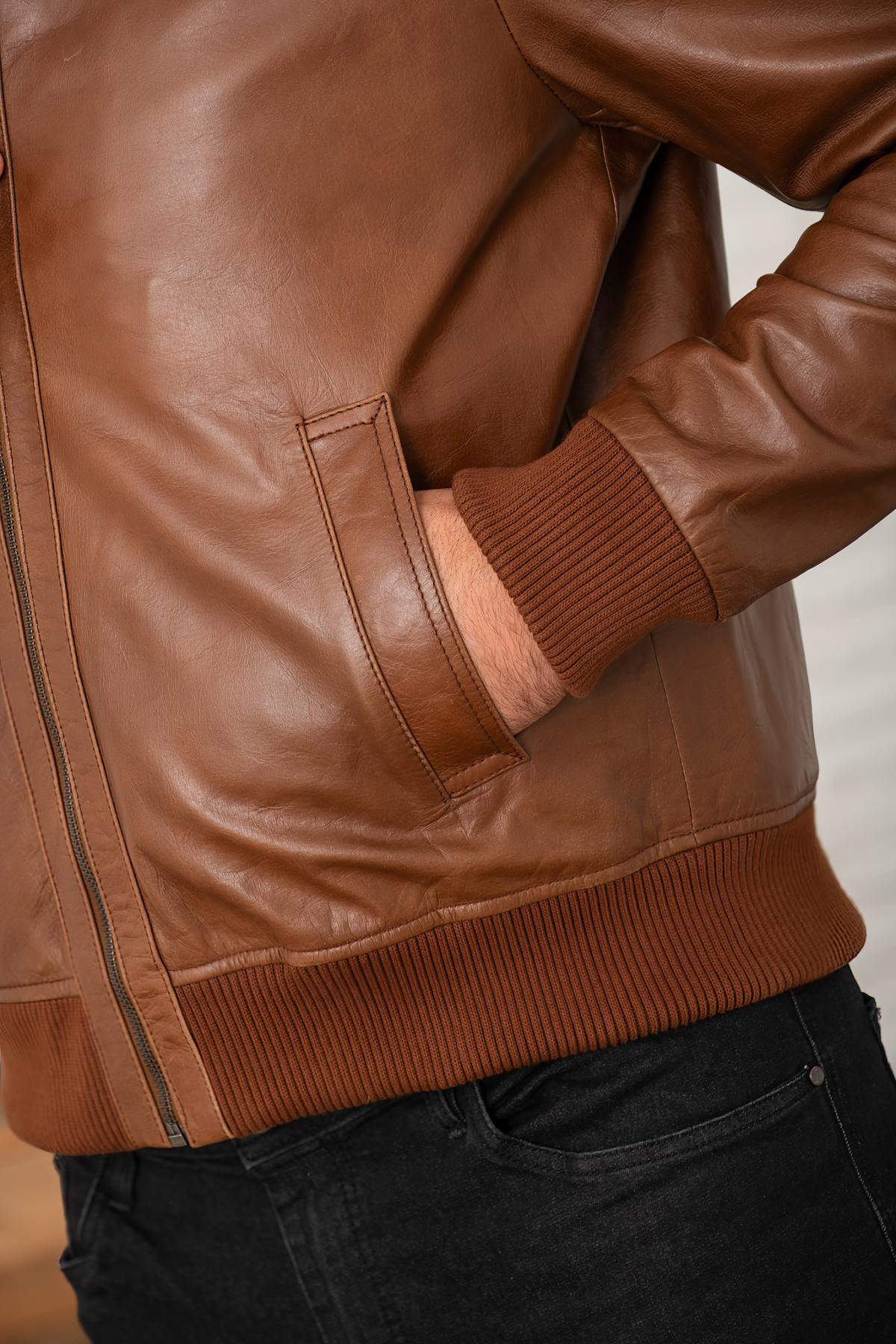 Blouson Homme Serge Pariente KEATON BUFFLE OXBLOOD — vue 3