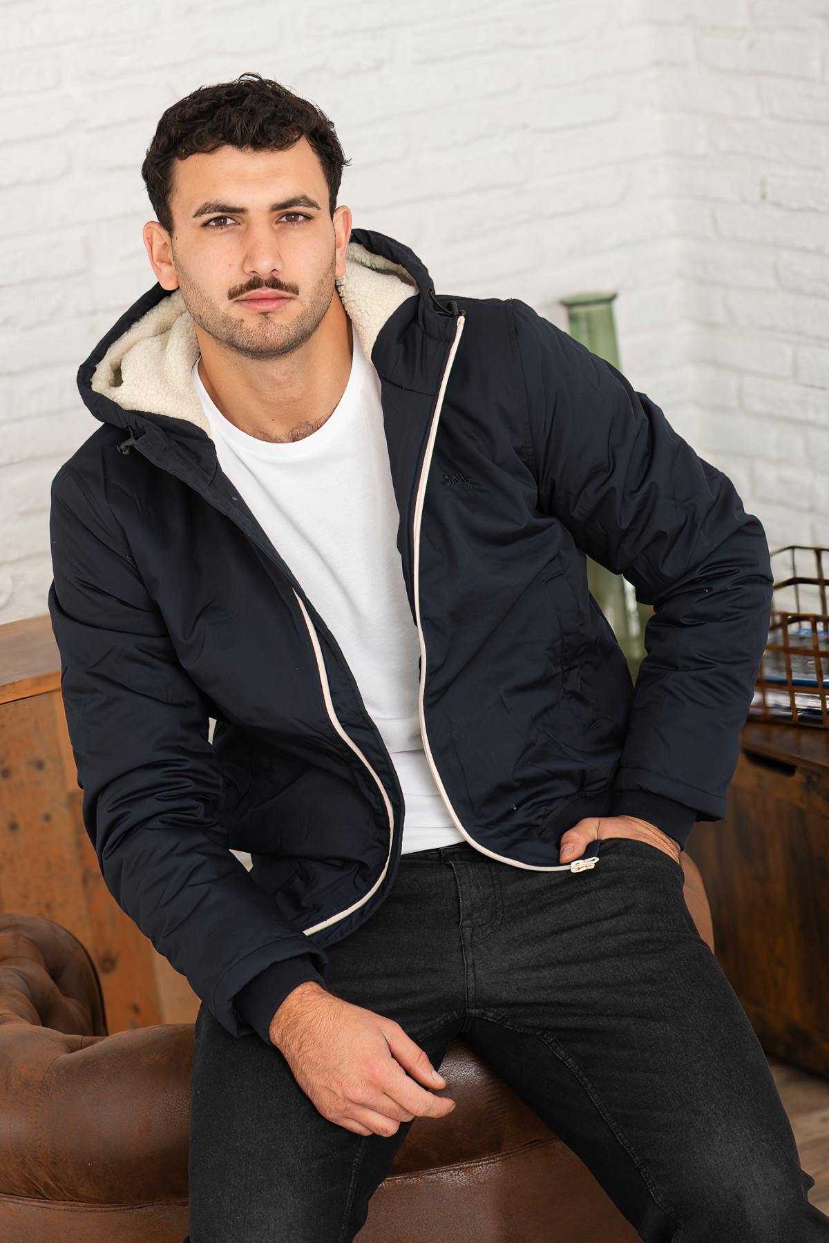 Herren Jacke Schott BLUSTER2 NAVY — Ansicht 2