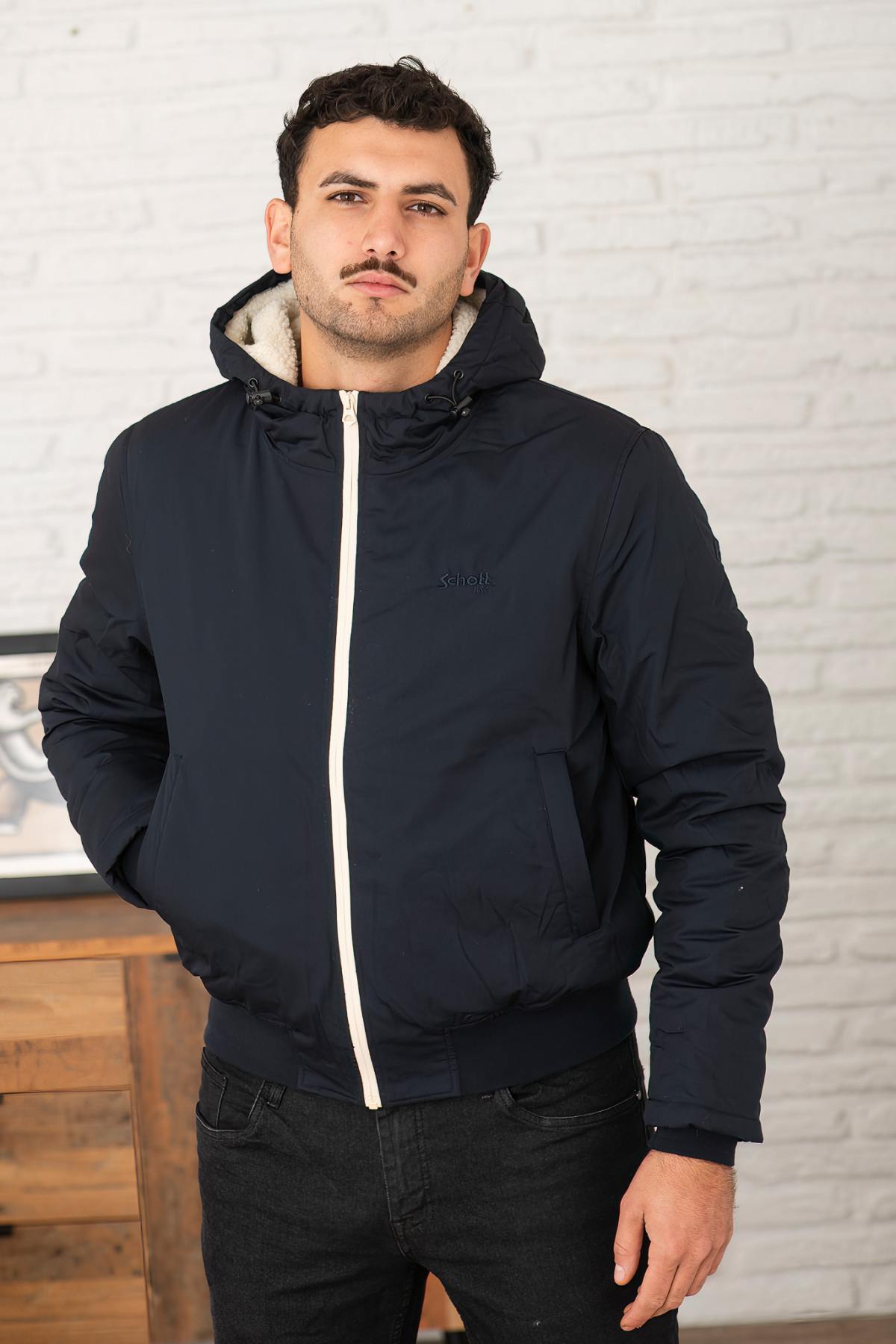 Herren Jacke Schott BLUSTER2 NAVY — Ansicht 1