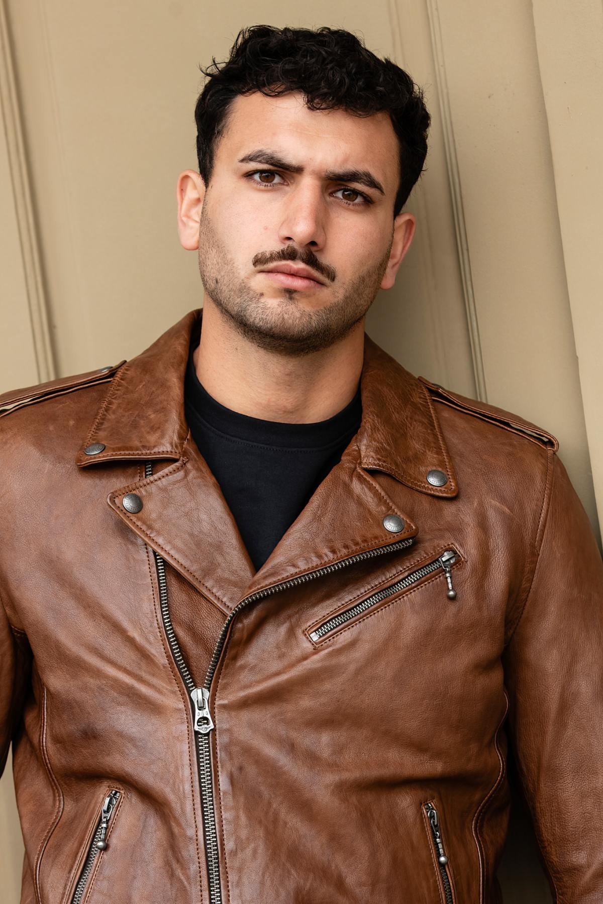 Giacche Uomo Daytona GOLBERG LAMB PAOLO DARK COGNAC — vista 2
