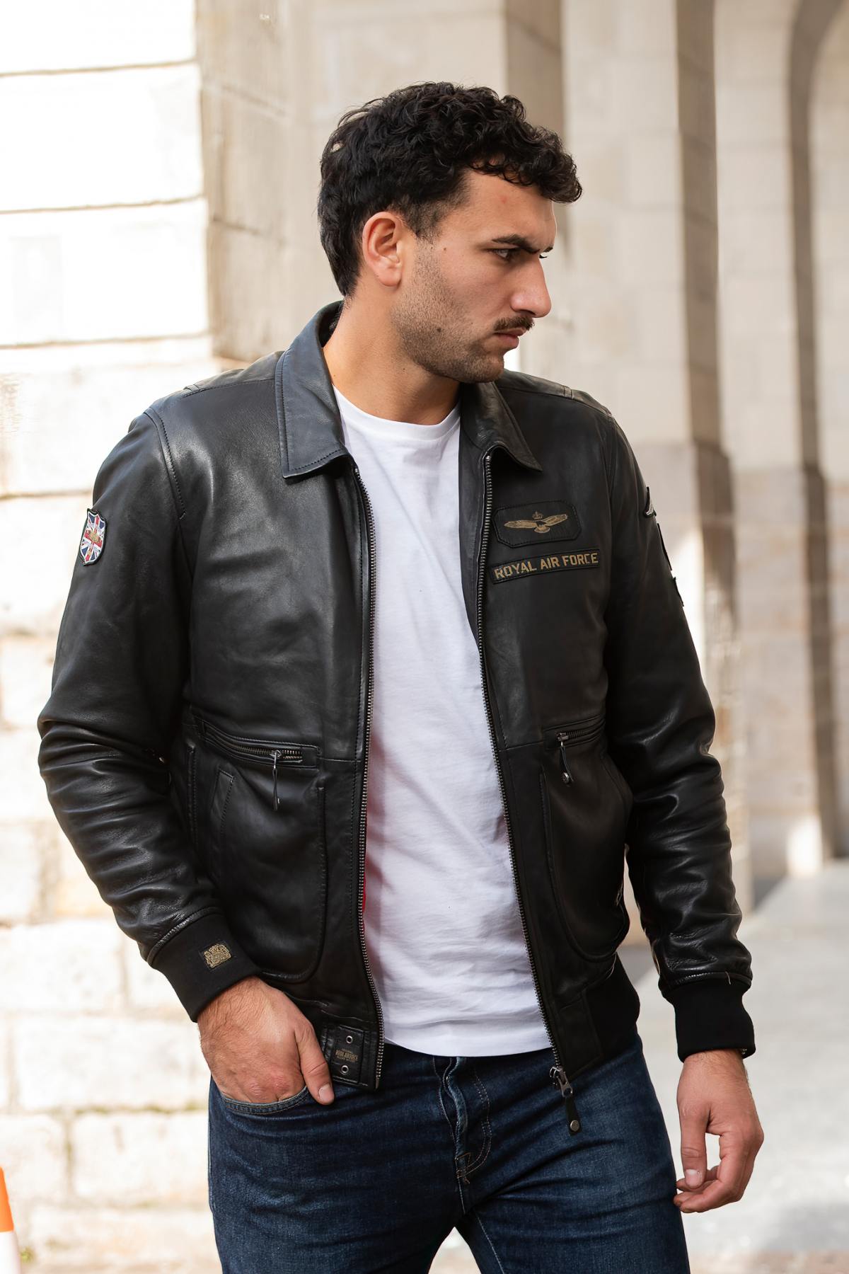 Chaqueta Hombre Royal Air Force TRENCHARD NOIR — vista 6