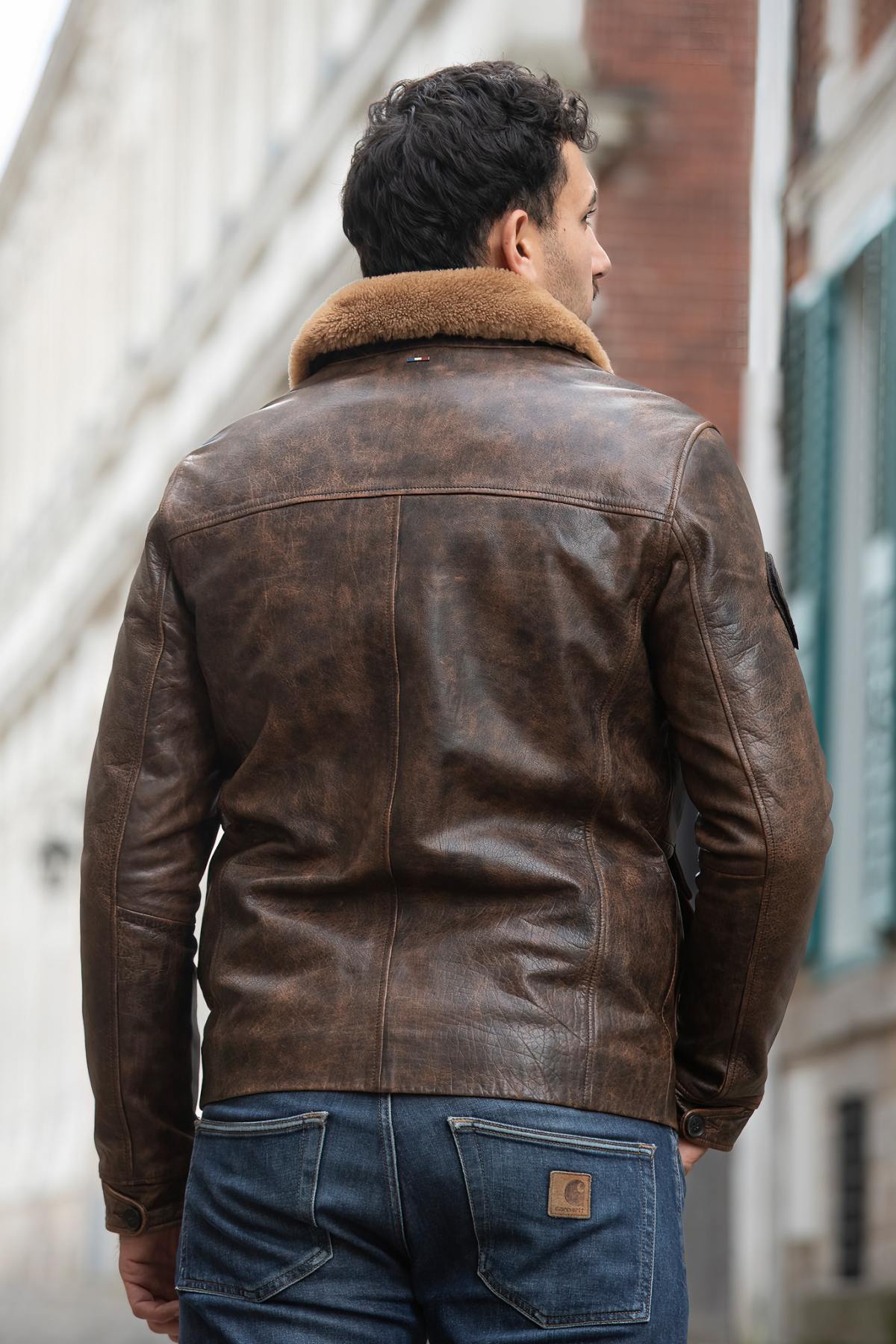 Giacche Uomo Patrouille De France CANADIAN AERONEF BROWN — vista 3