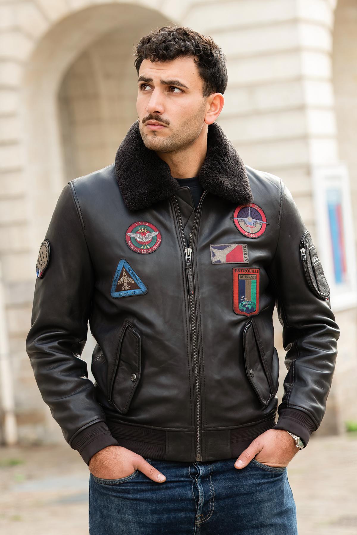 Giacche Uomo Patrouille De France RANGER ALPHA BROWN — vista 1