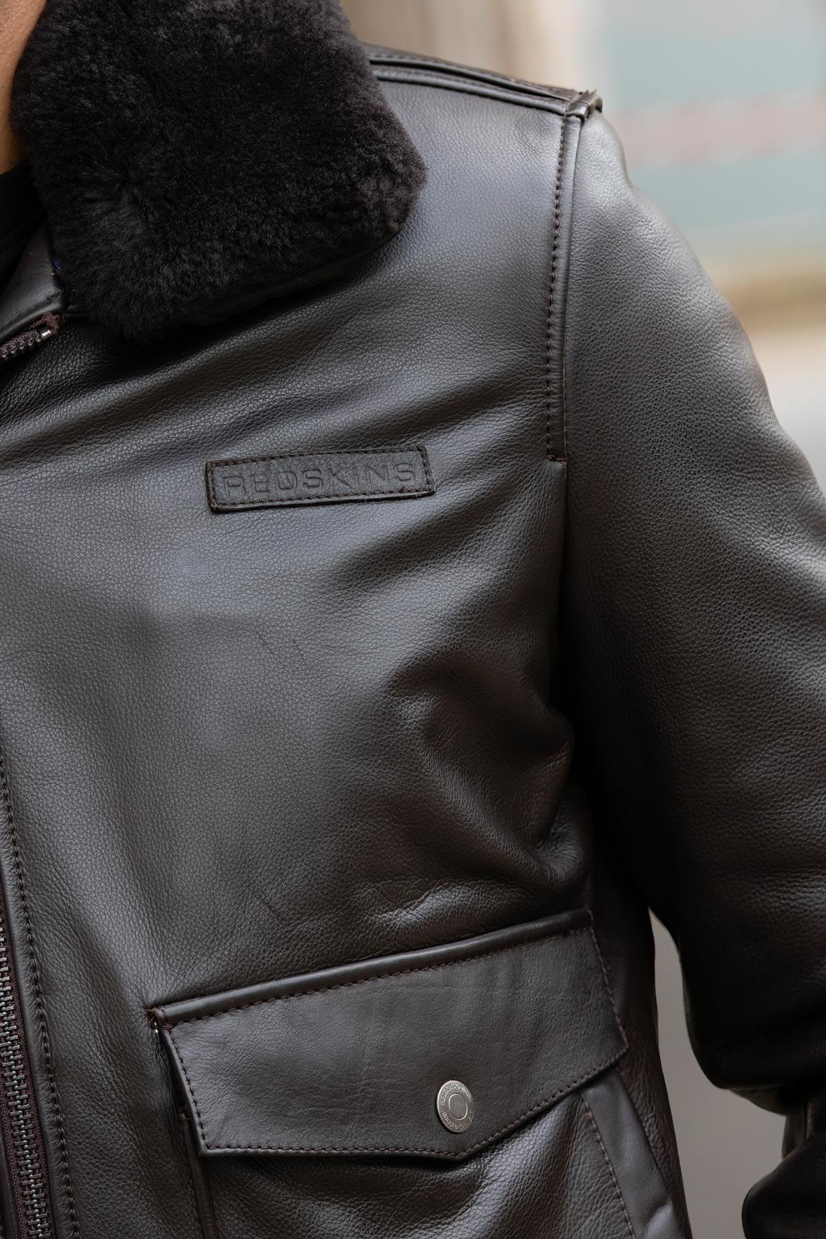 Chaqueta Hombre Redskins PATTON ARGUS BROWN — vista 2