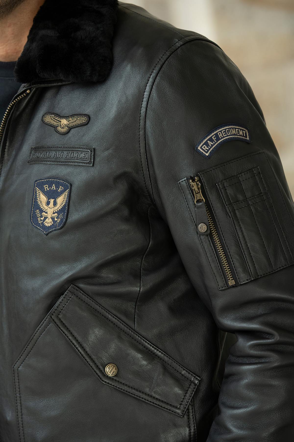 Giacche Uomo Royal Air Force VICKERS BLACK — vista 5