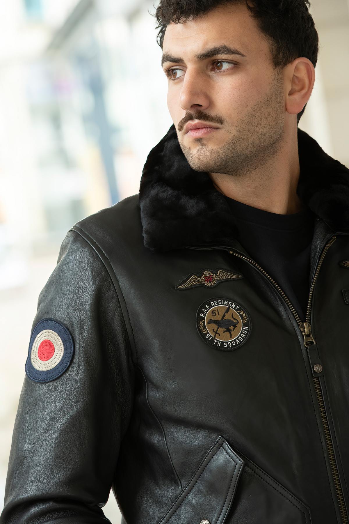 Giacche Uomo Royal Air Force VICKERS BLACK — vista 6