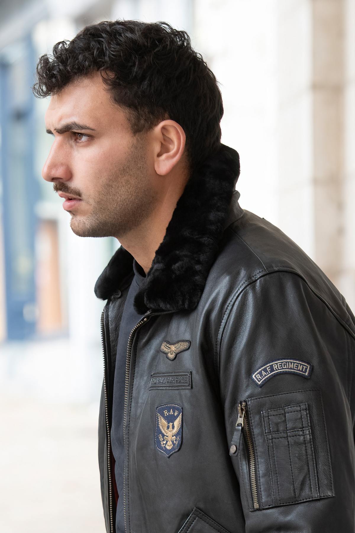 Giacche Uomo Royal Air Force VICKERS BLACK — vista 2