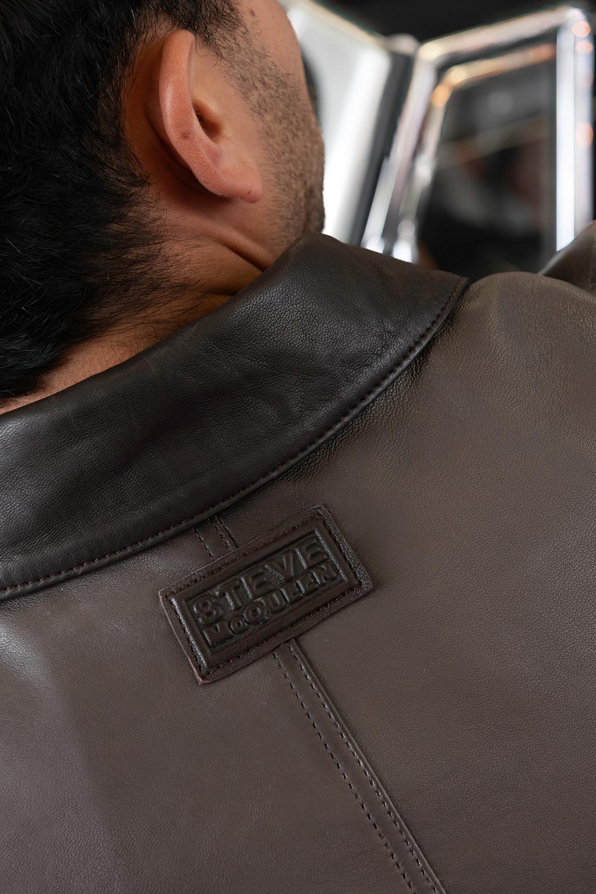 Herren Jacke Steve Mcqueen CRAIG2 DARK BROWN — Ansicht 6