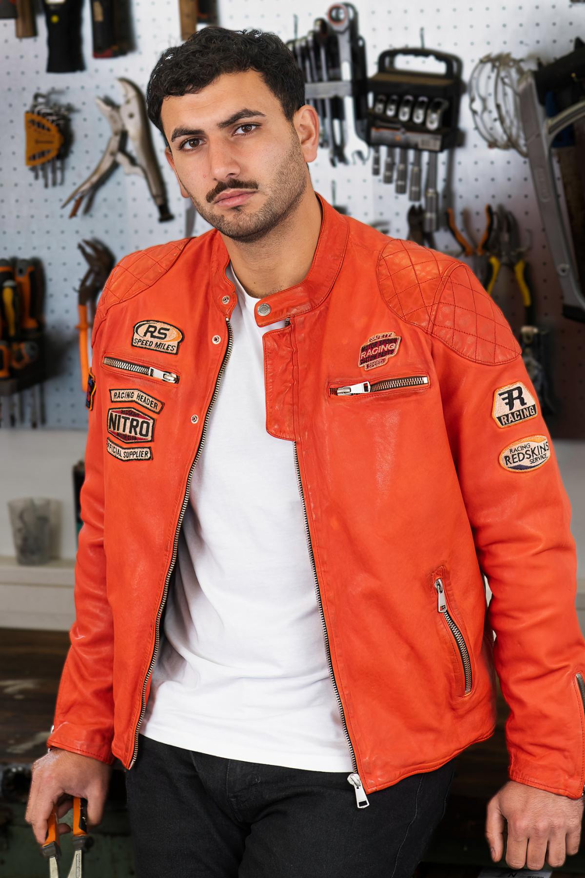 Blouson Homme Redskins NITRO BARCELONA ORANGE — vue 2